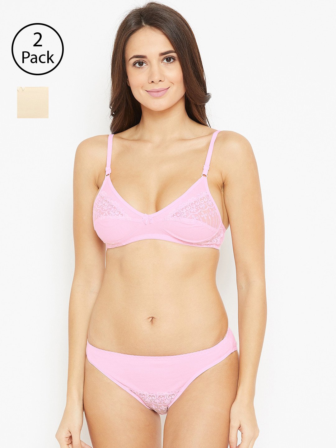 N-Gal Women Pack of 2 Solid Lingerie Sets 8009643-1-8009687-1