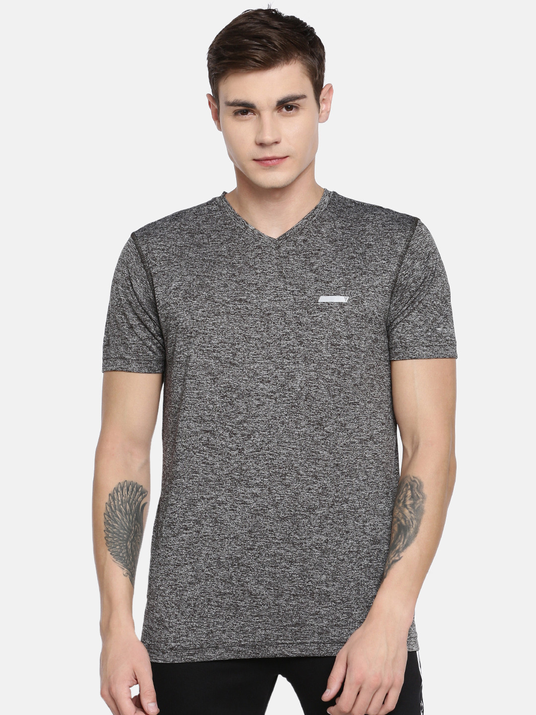 Van Heusen Textured Swift Dry Anti Microbial Active T-Shirt