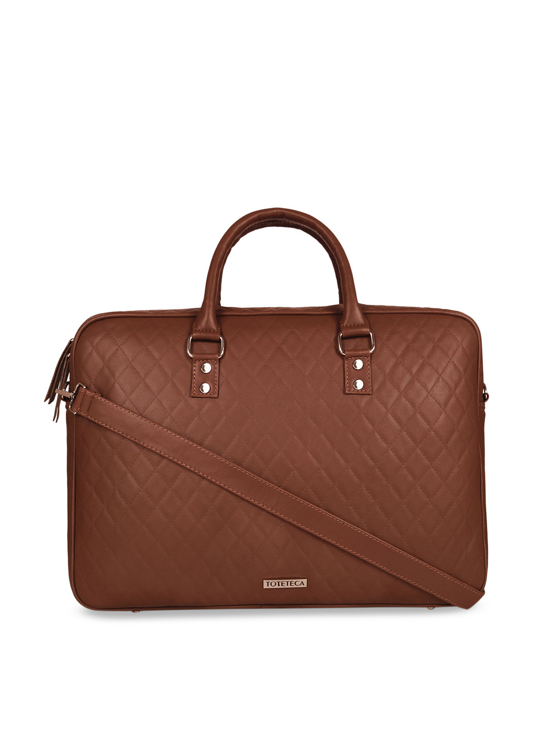 Toteteca Unisex Tan Solid Laptop Bag