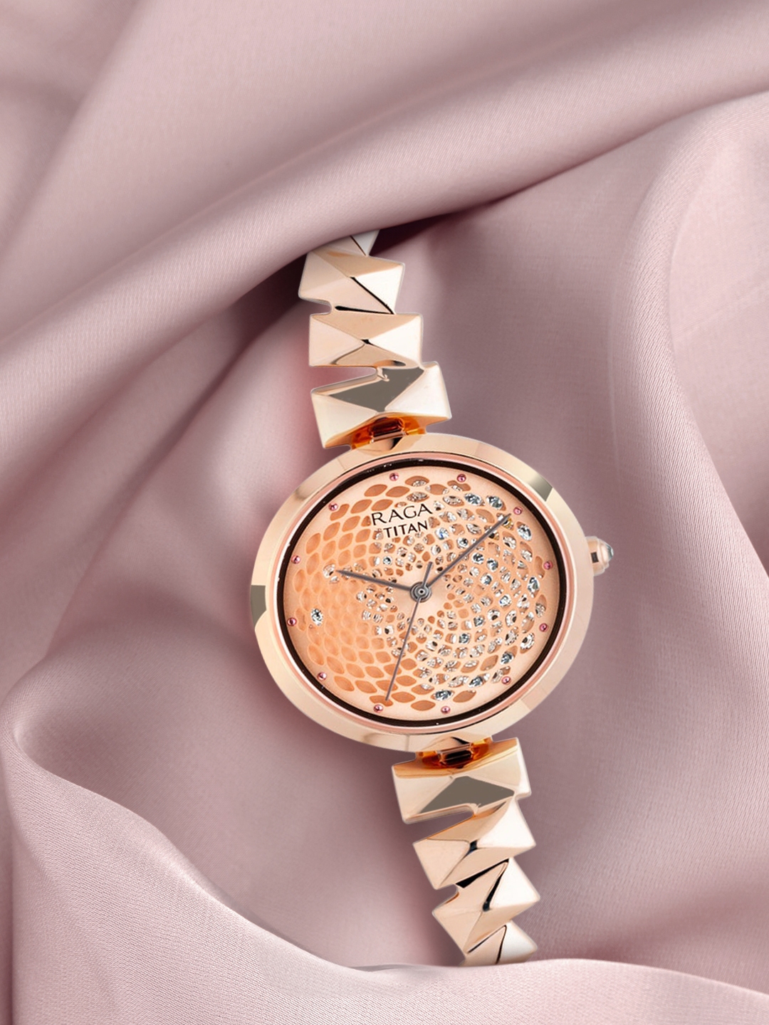 Titan raga watch rose gold sale