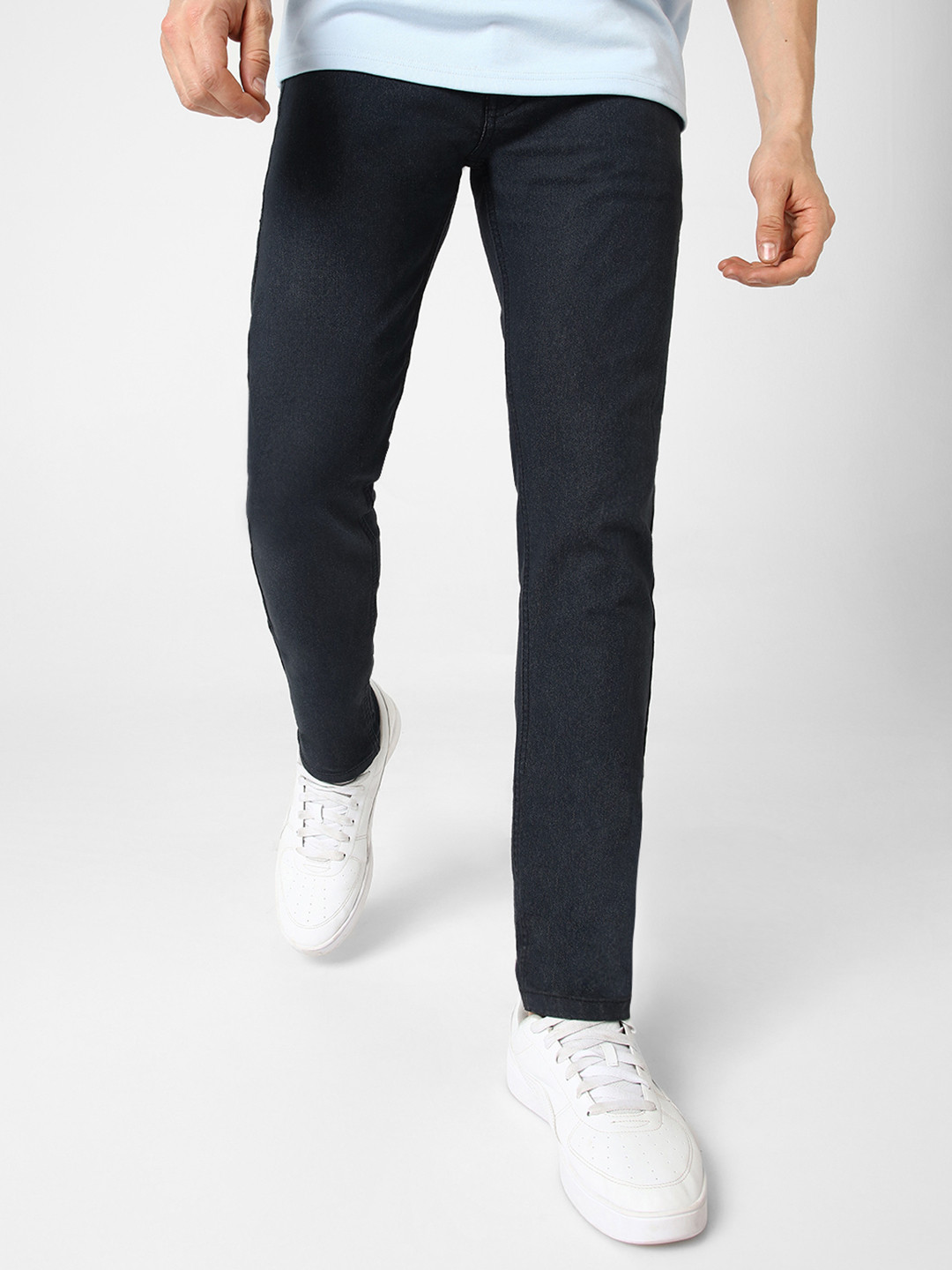 Urbano Fashion Men Grey Slim Fit Mid-Rise Clean Look Stretchable Jeans