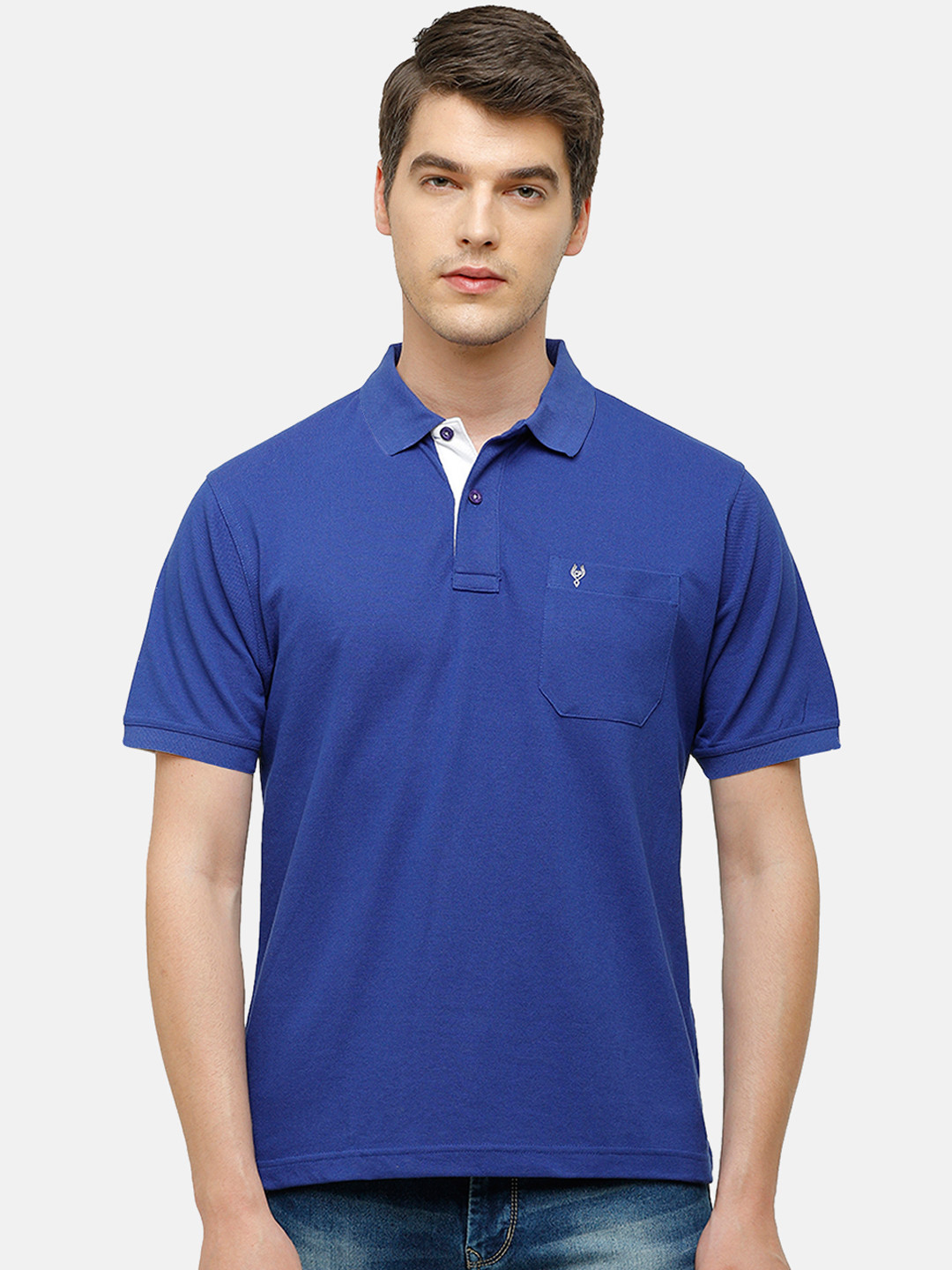 Classic Polo Men Black Solid Polo Collar T-shirt