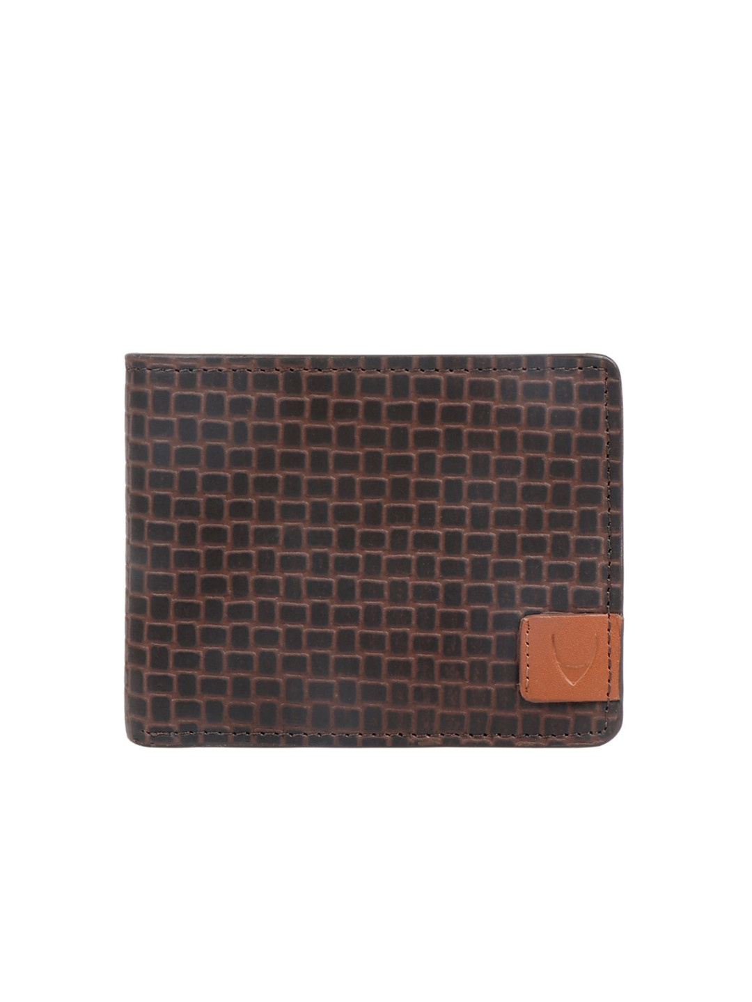 Hidesign Men Brown Textured Leather Two Fold Wallet