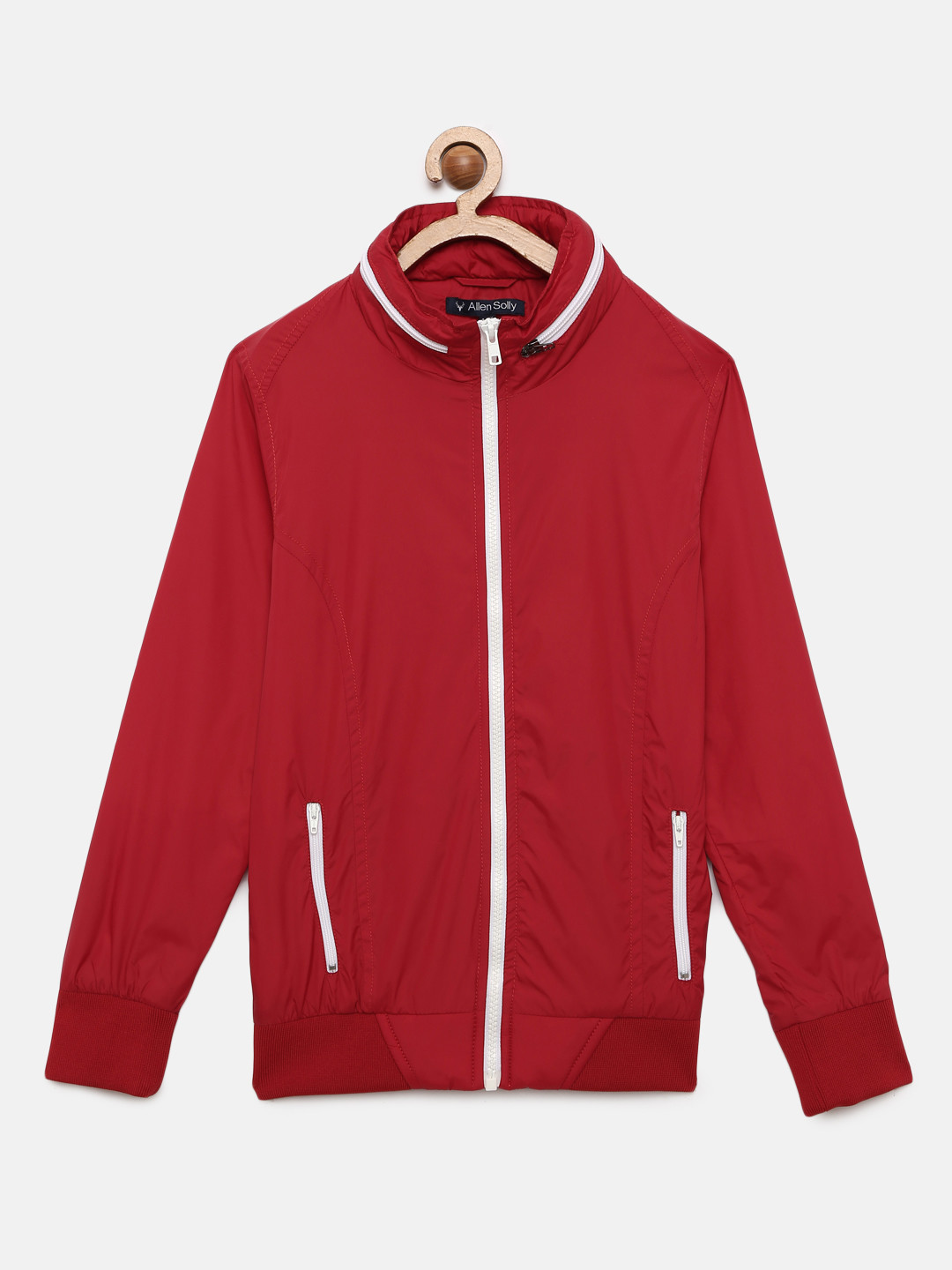 Allen Solly Junior Boys Red Solid Jacket