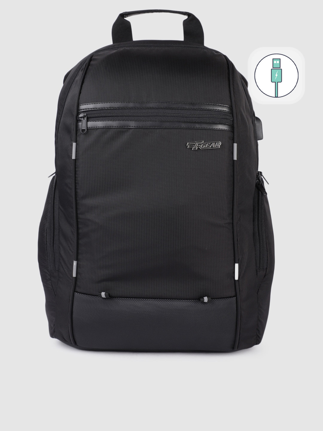 F Gear Unisex Black Solid Marcus Doby Laptop Backpack