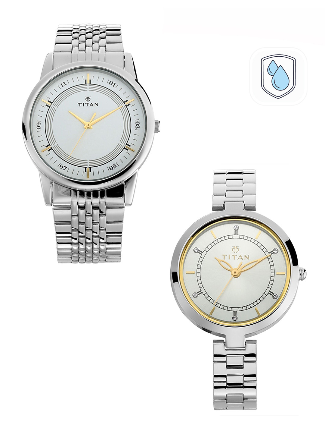 Titan Unisex Silver-Toned Analogue Watch