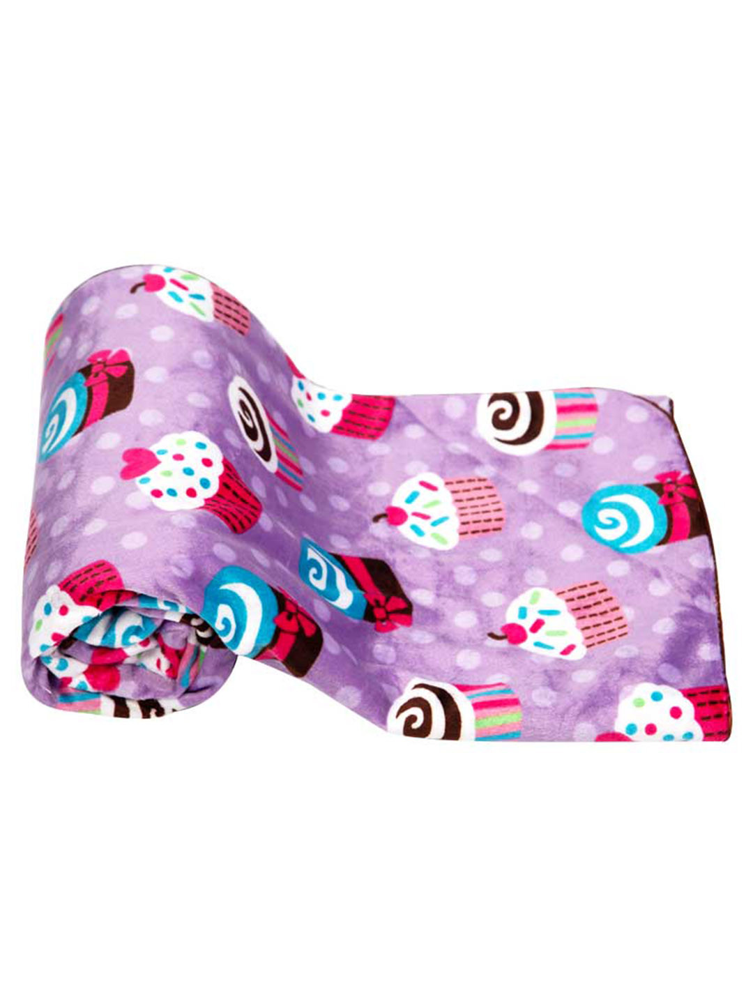 MeeMee Purple & Blue Cartoon Characters Mild Winter 300 GSM Double Bed Blanket