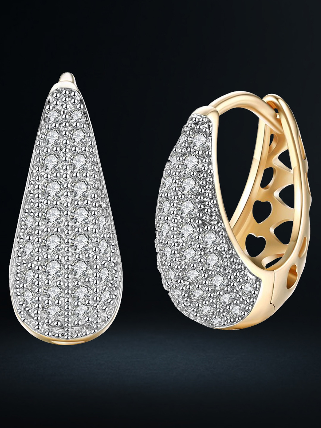 YouBella Gold-Plated Stone Contemporary Studs