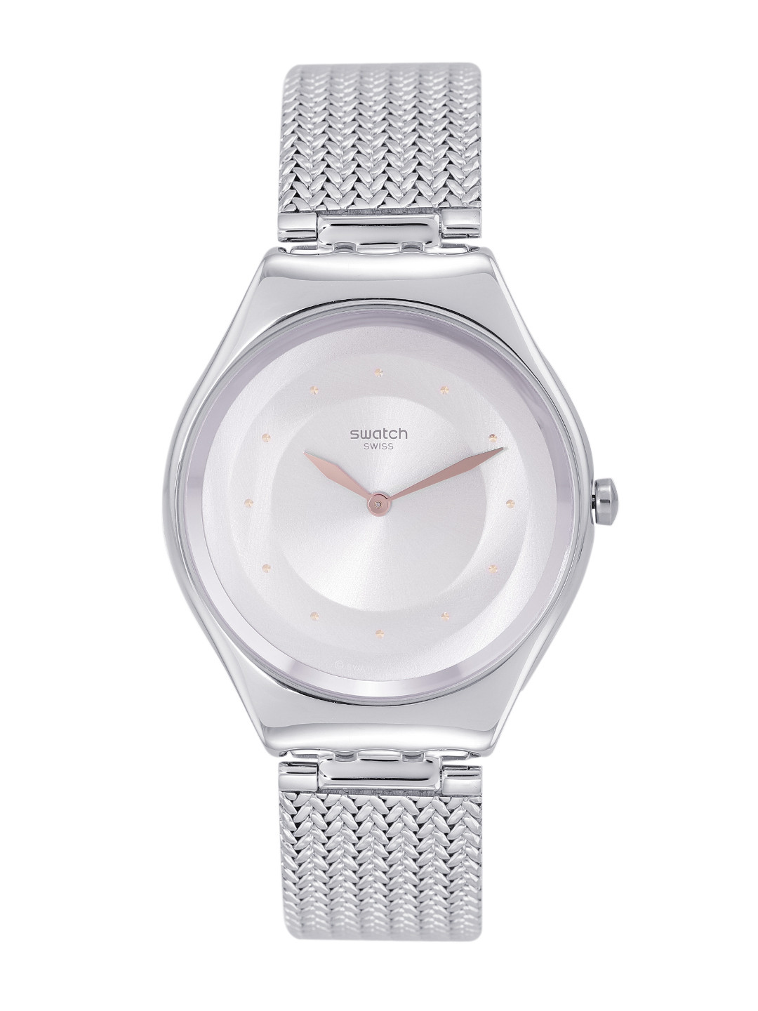 Swatch SkinIrony Unisex Silver Water Resistant Analogue Watch SYXS117M