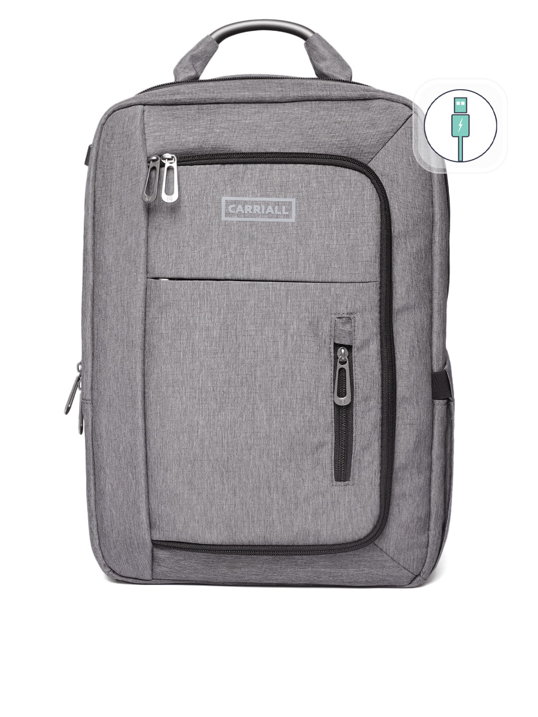 CARRIALL Unisex Grey Solid Minch Laptop Backpack