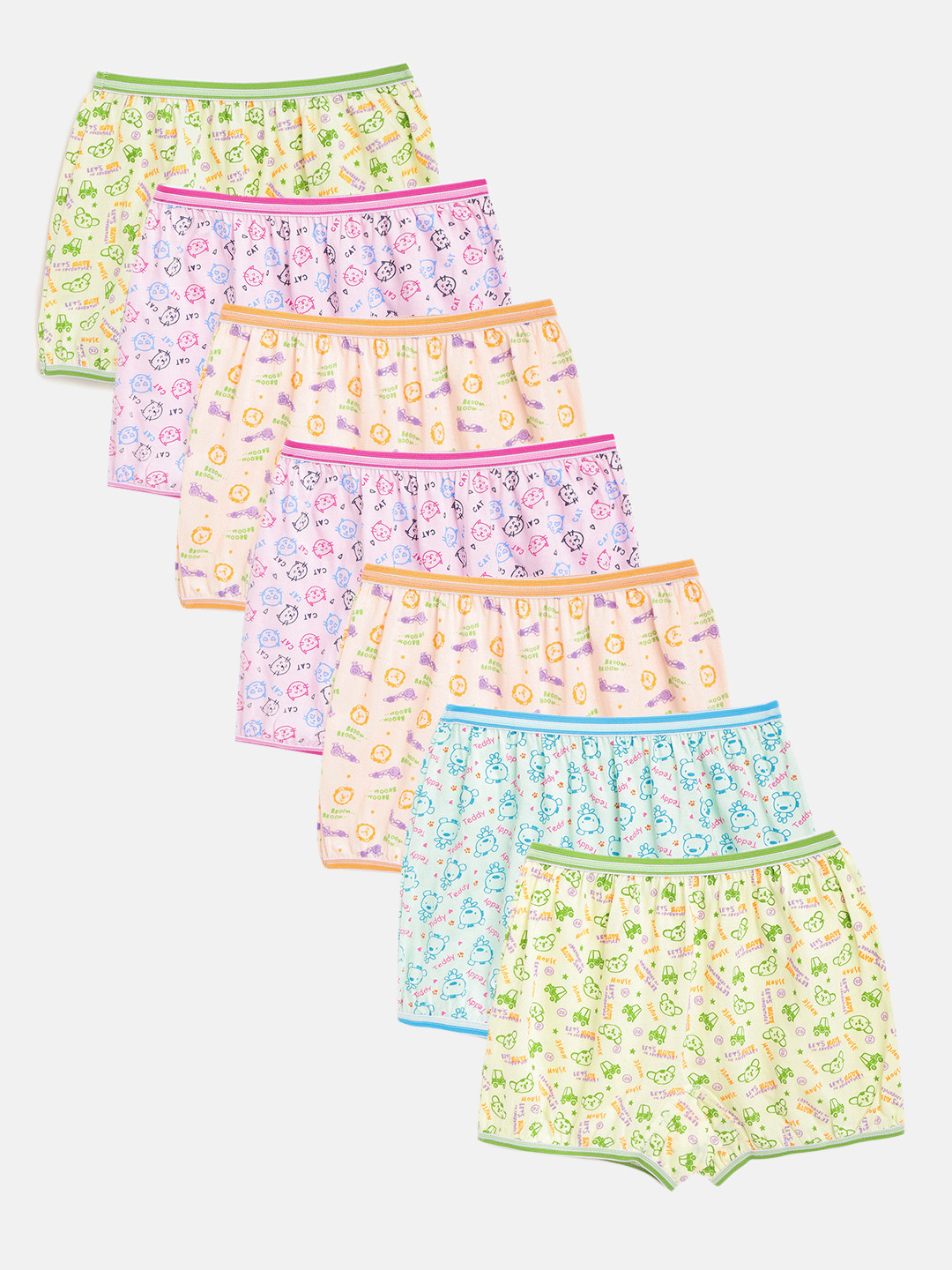 Bodycare Kids Pack of 6 Assorted Printed Bloomer Briefs 6376ABCDAB-65
