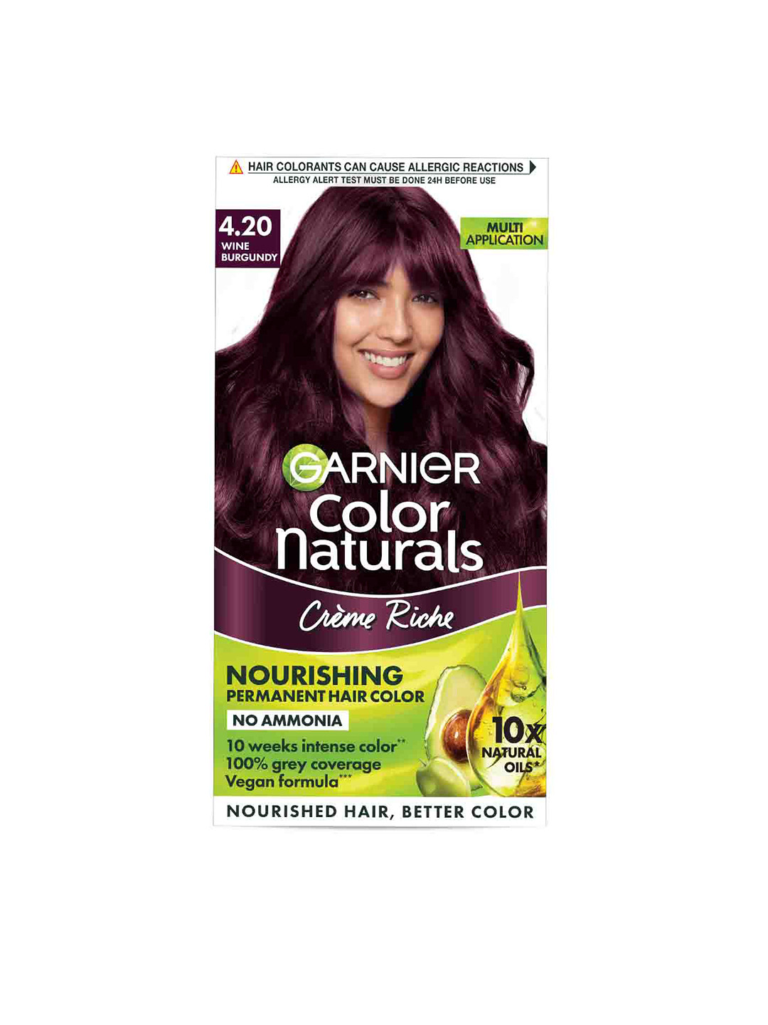 Garnier Color Naturals Creme Hair Color 70 ml + 60 g - Wine Burgundy 4.20