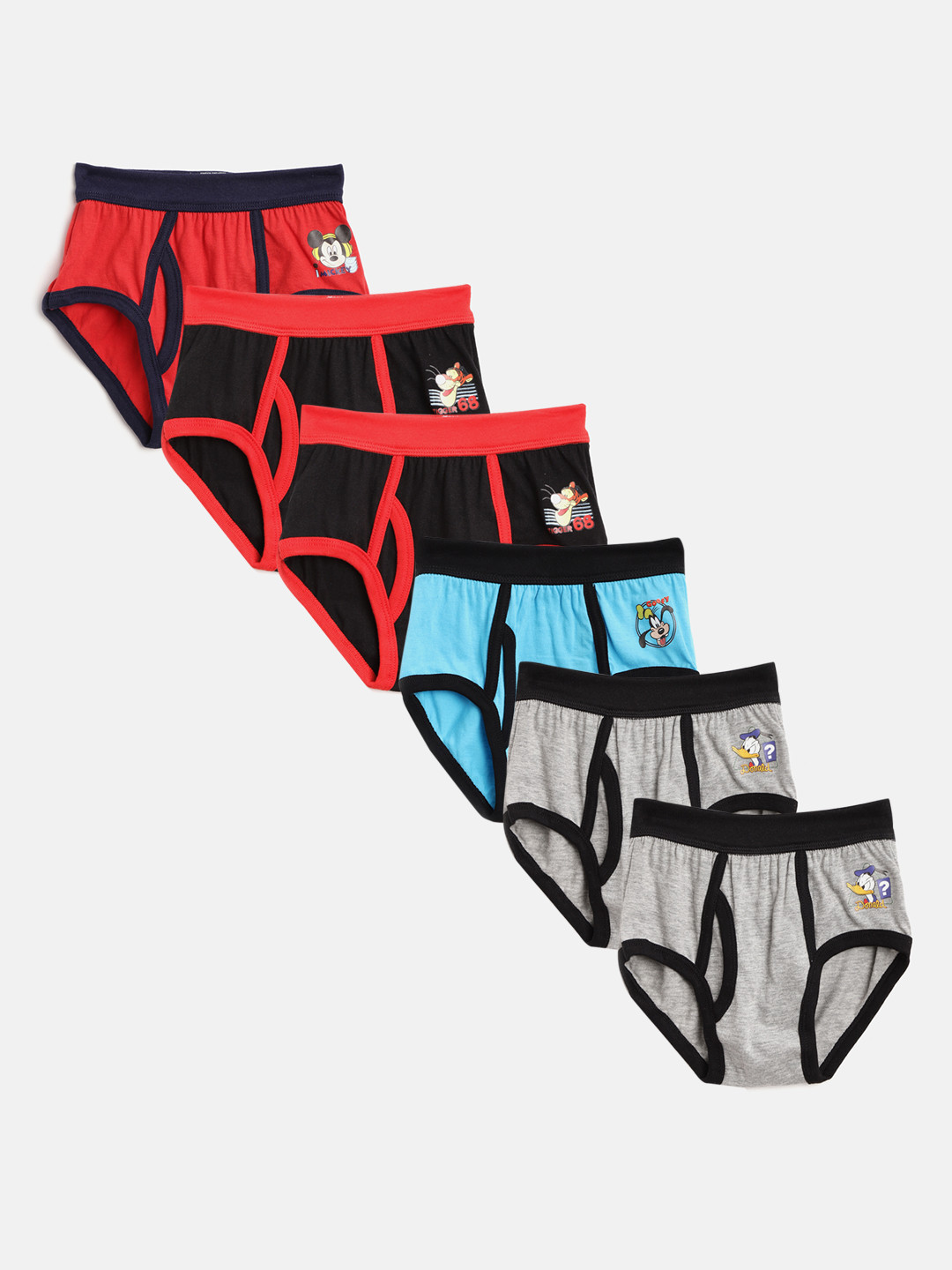 Bodycare Boys Pack of 6 Mickey & Friends Assorted Briefs 307ABCDAB-65
