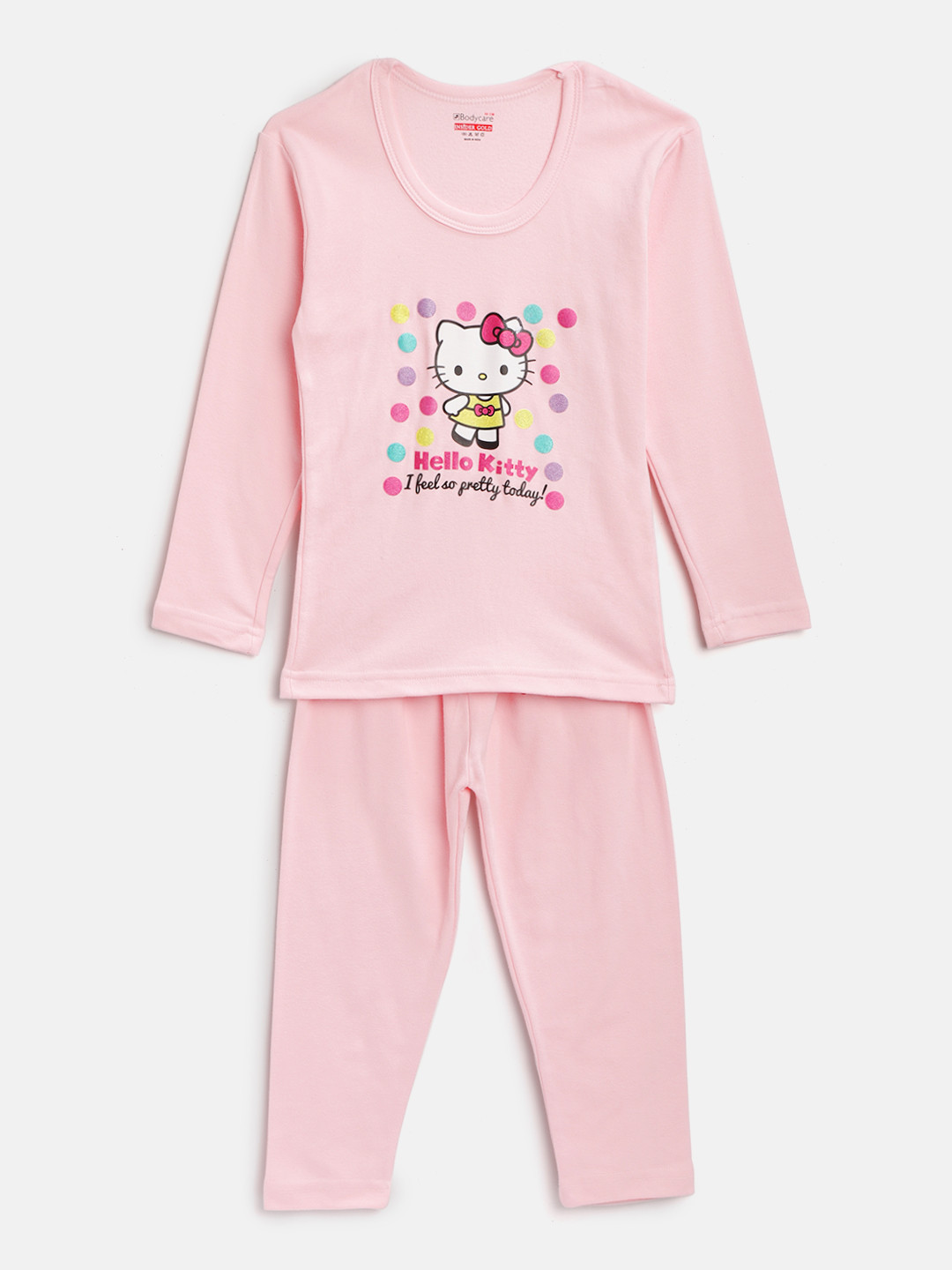 BODYCARE INSIDER Girls Pink Hello Kitty Print Thermal Set