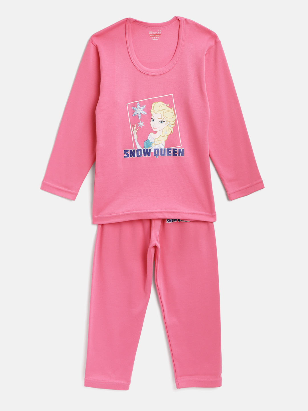 BODYCARE INSIDER Girls Pink Printed Thermal Set