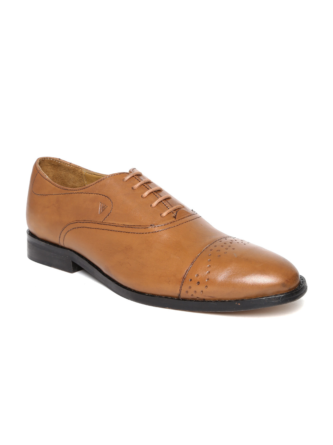 Van Heusen Men Tan Brown Genuine Leather Formal Shoes
