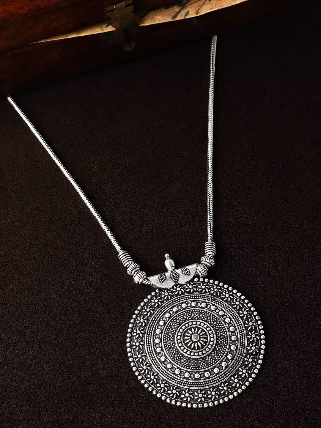 Buy Rubans Silver Plated Oxidised 
