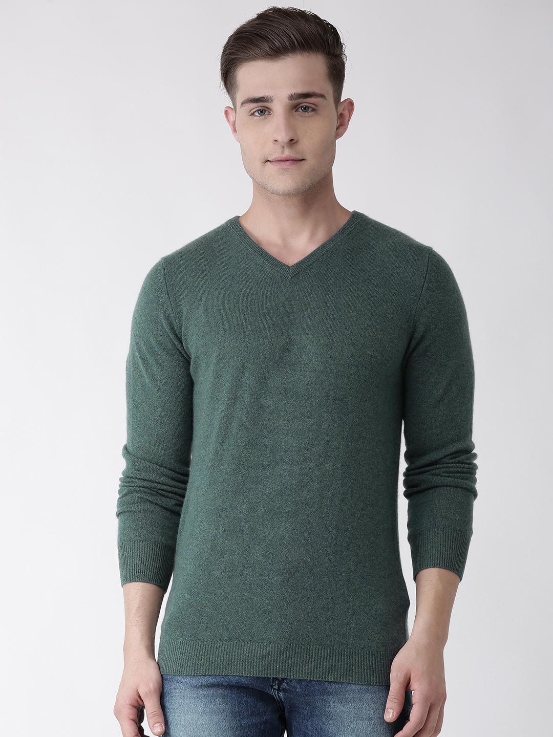 Buy Celio Men Green Solid Cashmere Pullover Sweater Sweaters for Men 10860700 Myntra