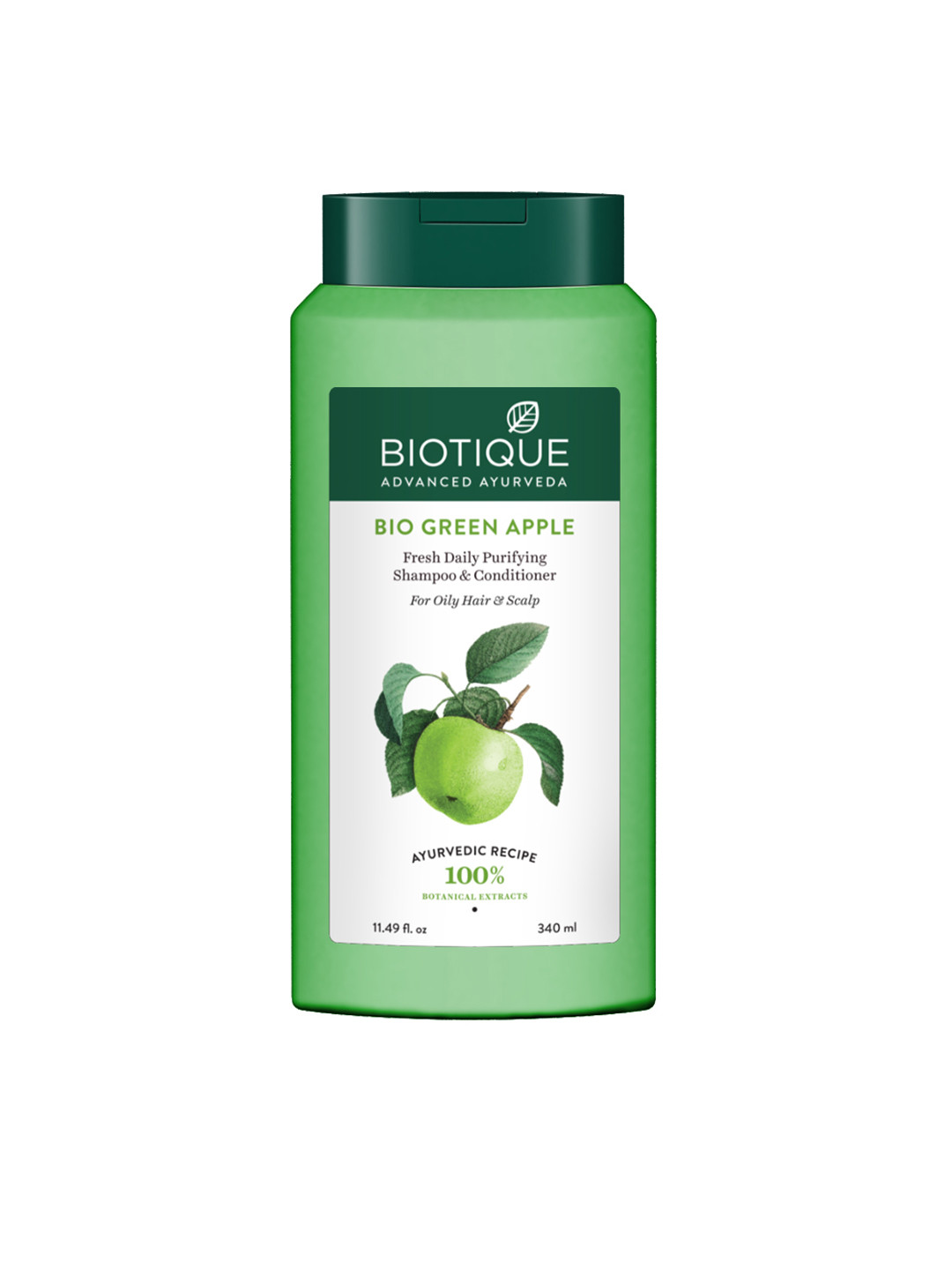 Biotique Green Apple Shine and Gloss Shampoo & Conditioner for Oily Hair 340 ml