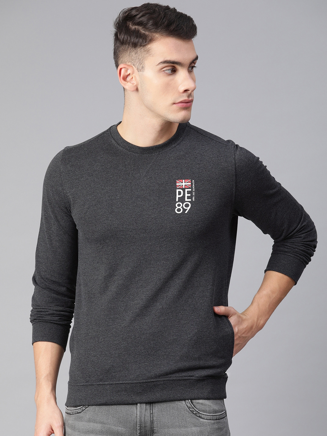 Mens charcoal sweatshirt hot sale