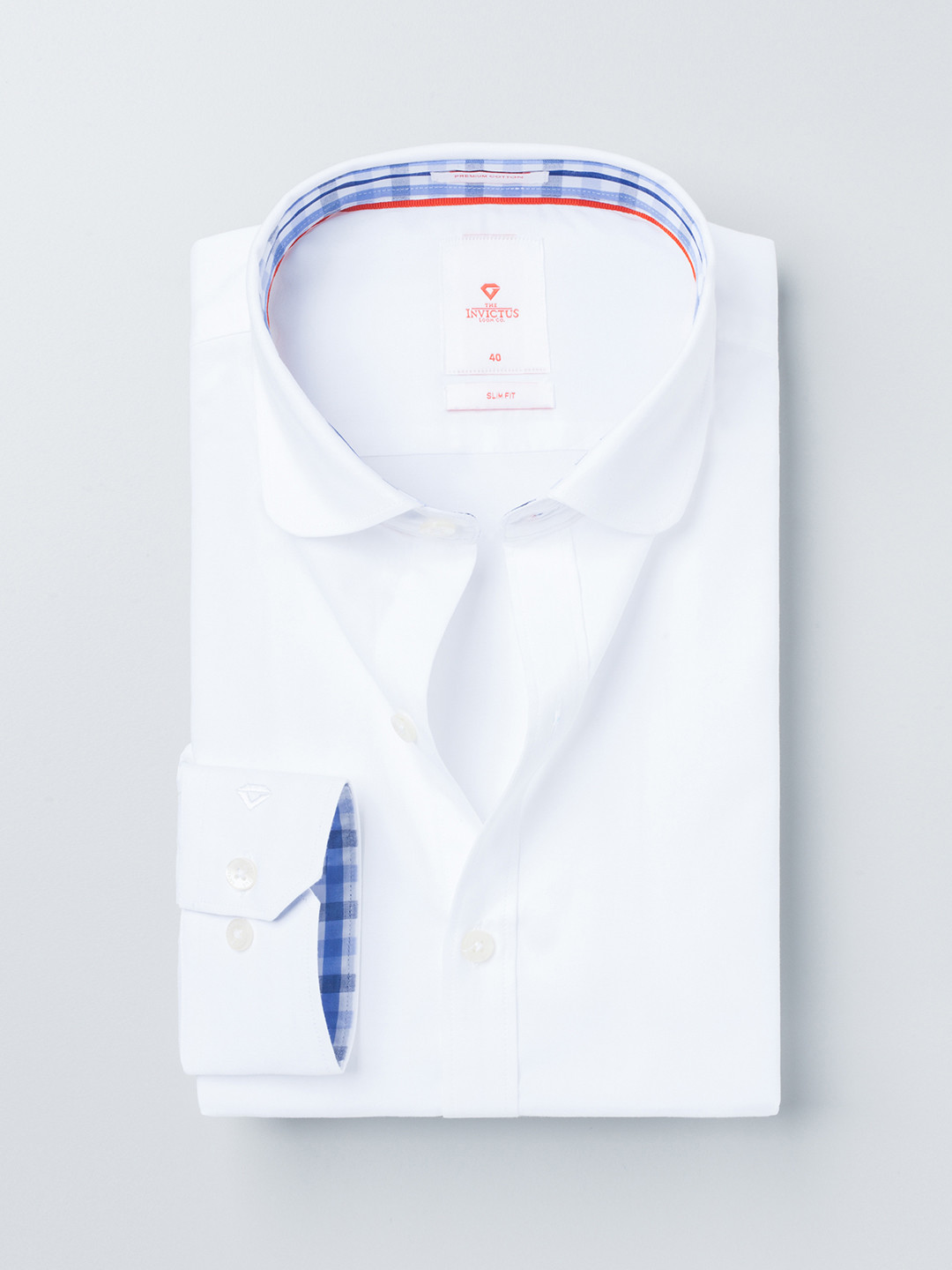 INVICTUS White Slim Fit Sustainable Formal Shirt