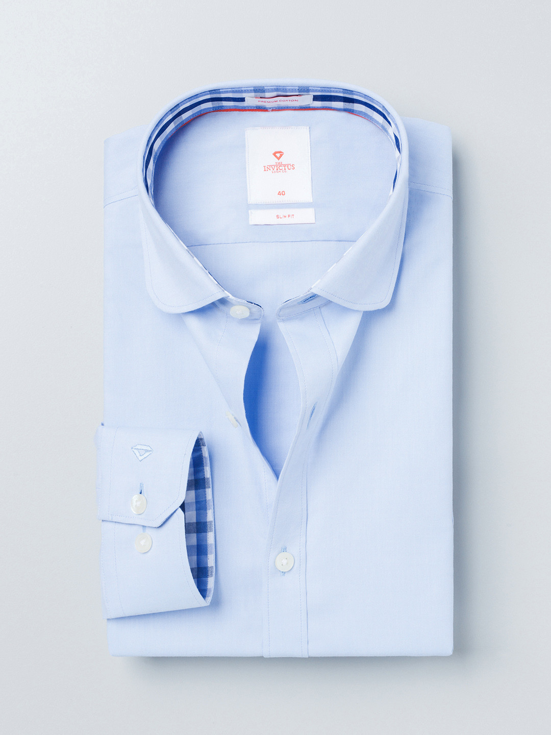 INVICTUS Blue Slim Fit Formal Shirt