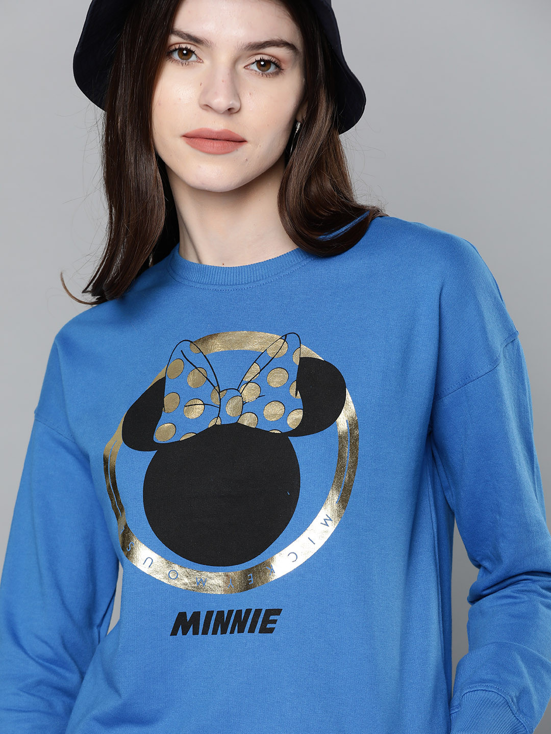Kook N Keech Disney Women Blue Printed Sweatshirt