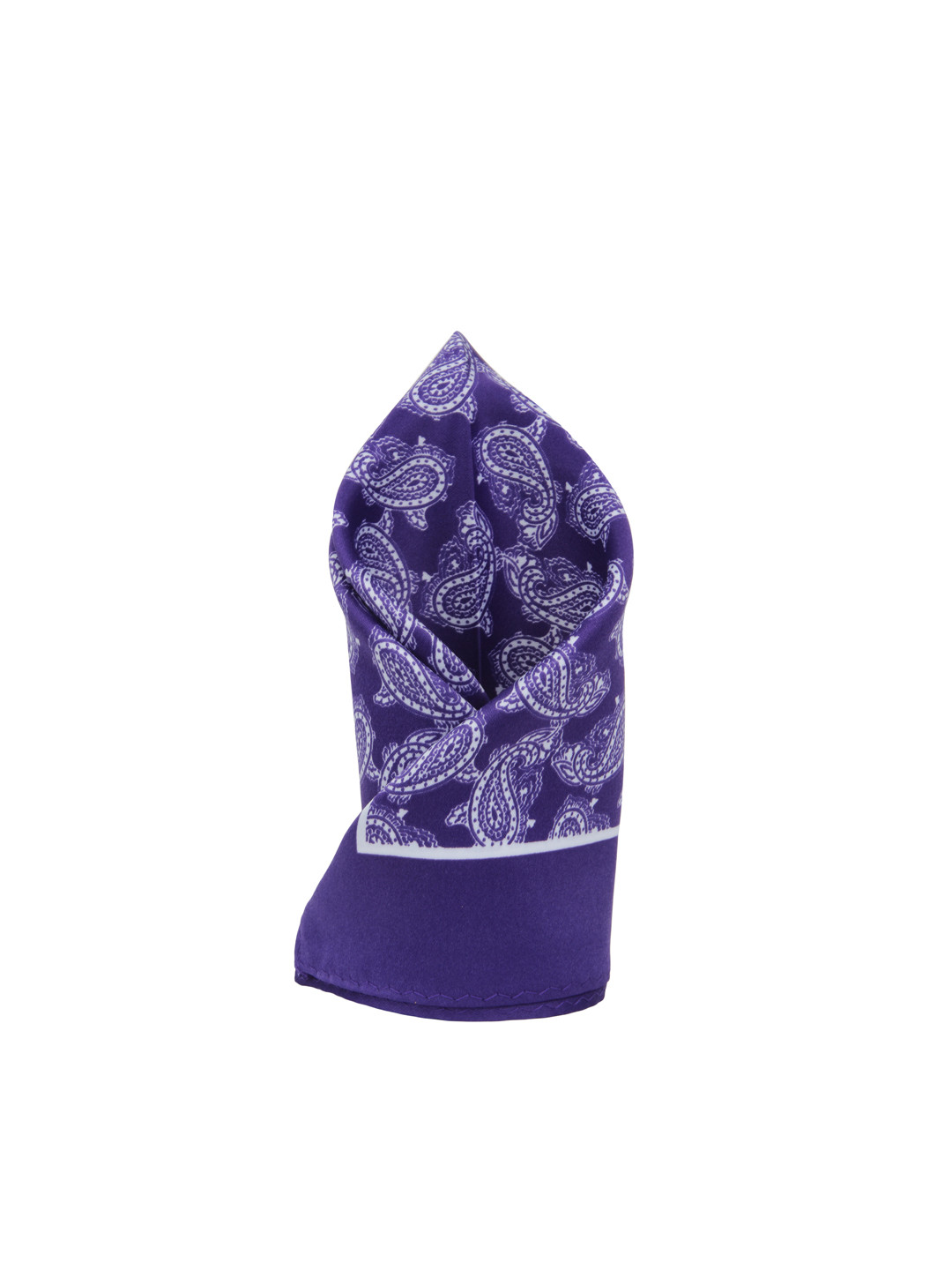 Alvaro Castagnino Blue Paisley Print Pocket Square