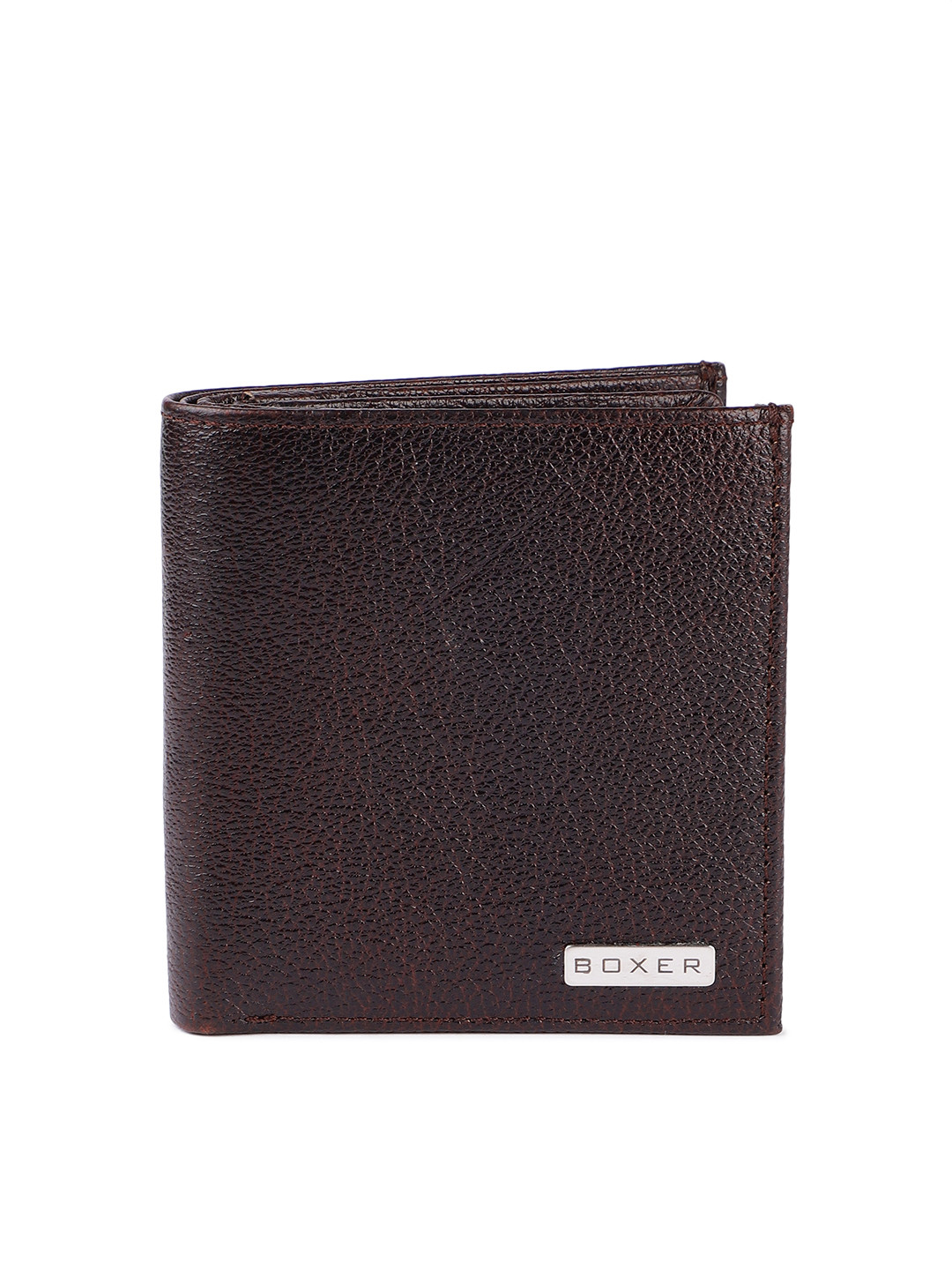 BOXER Men Brown Solid Leather Two Fold Wallet