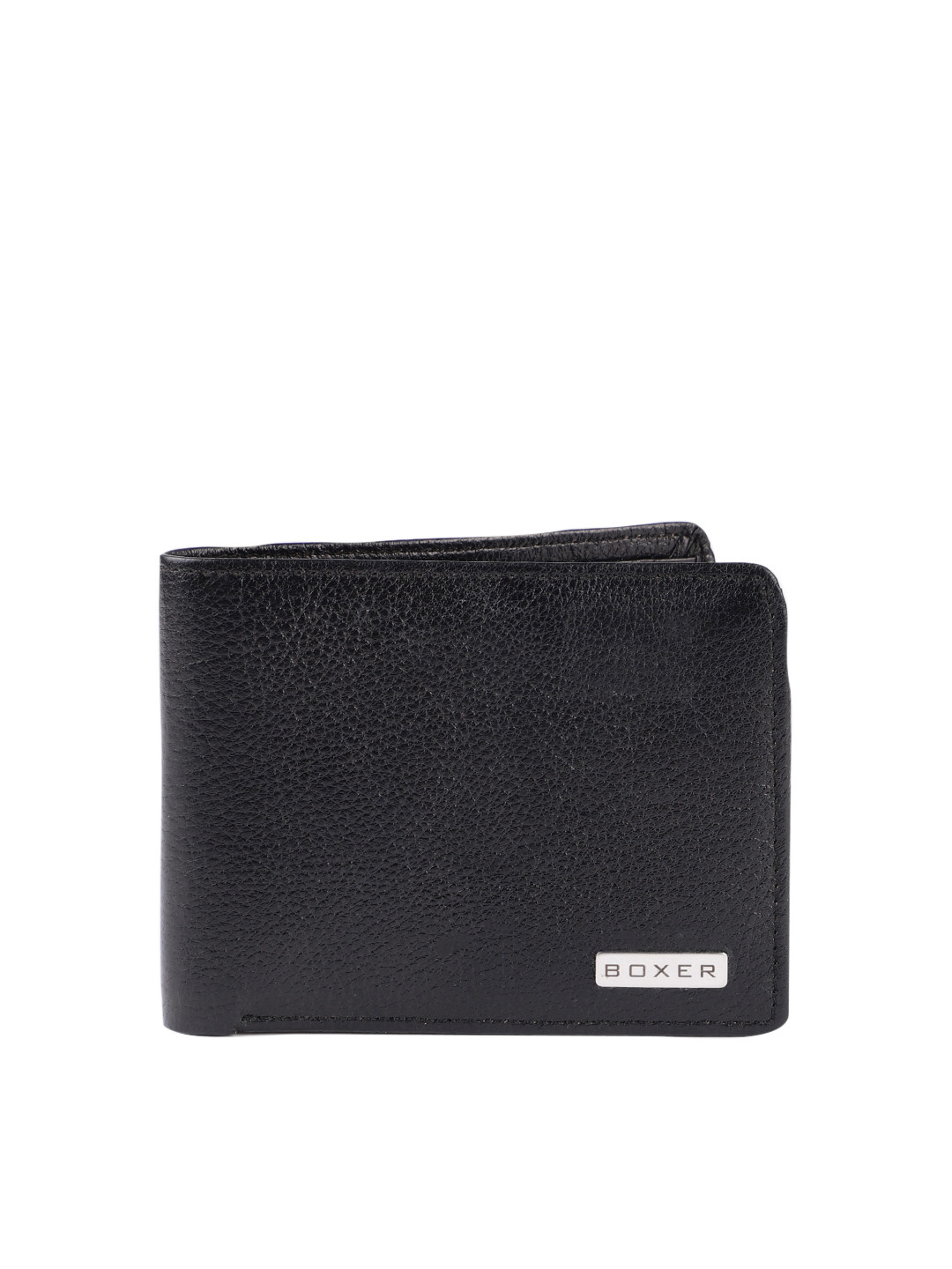 BOXER Men Black Solid Leather Two Fold Wallet BW7
