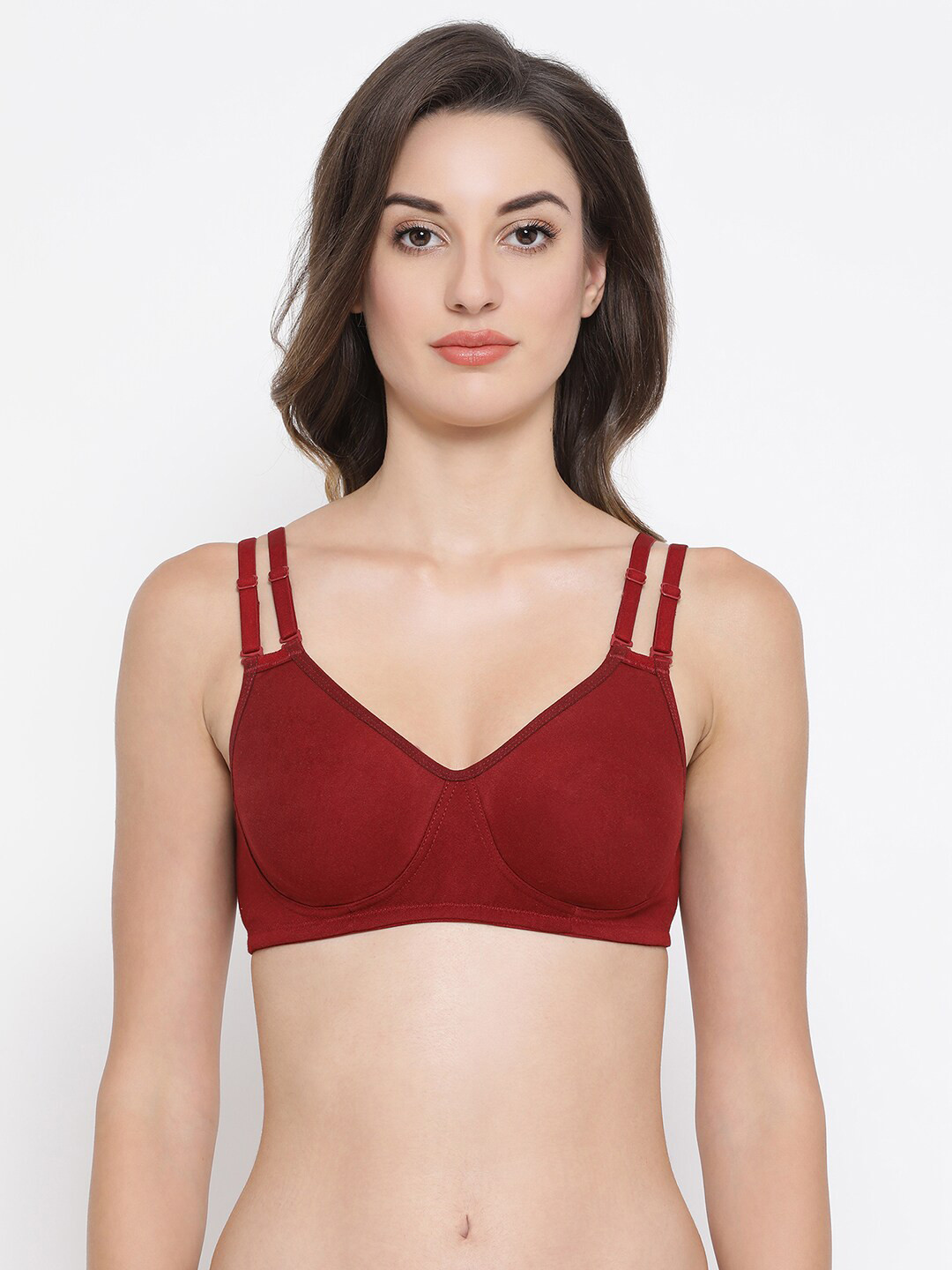Clovia Maroon Bra Full Coverage