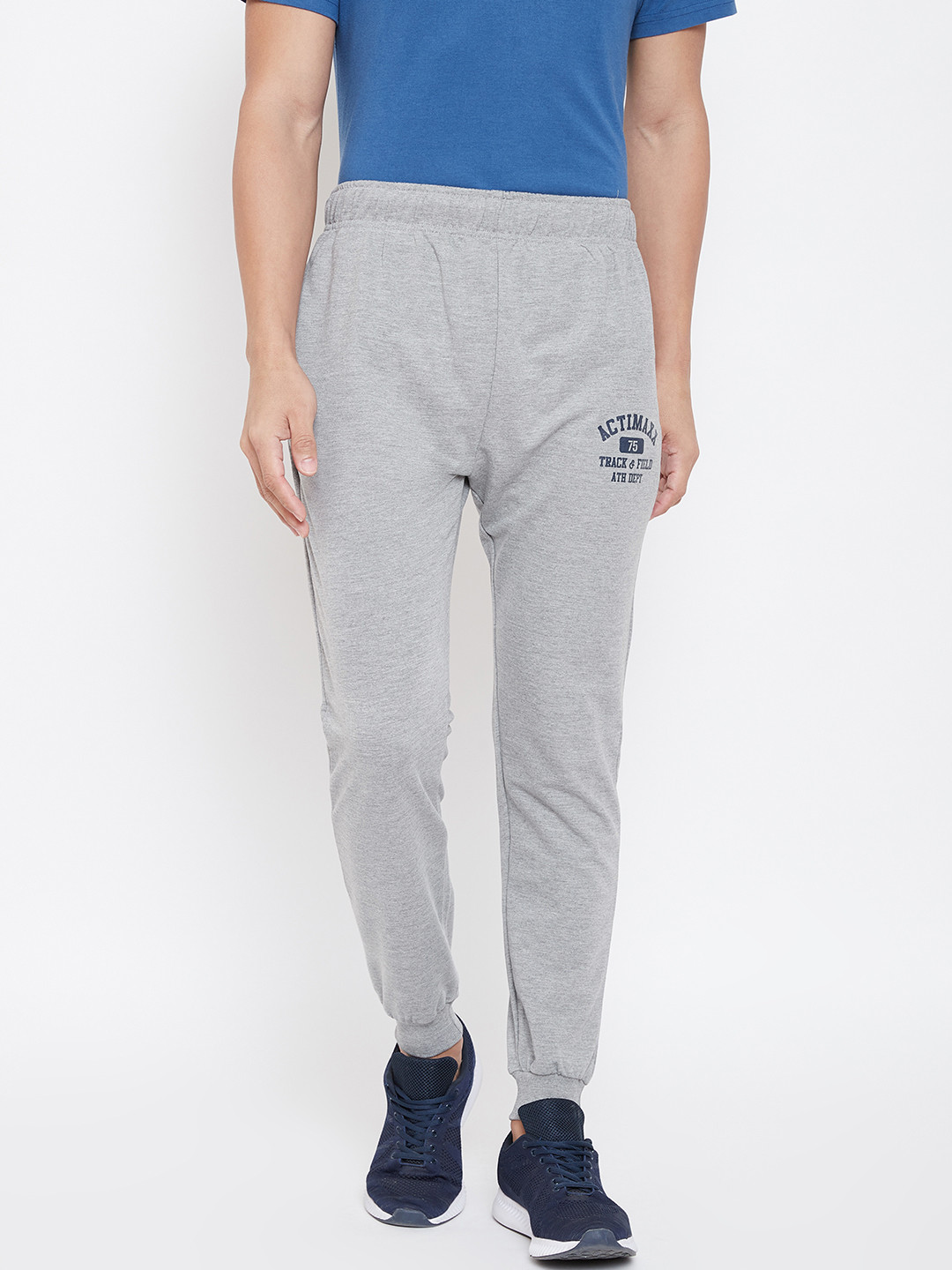 ACTIMAXX Men Grey Melange Solid Slim fit Joggers