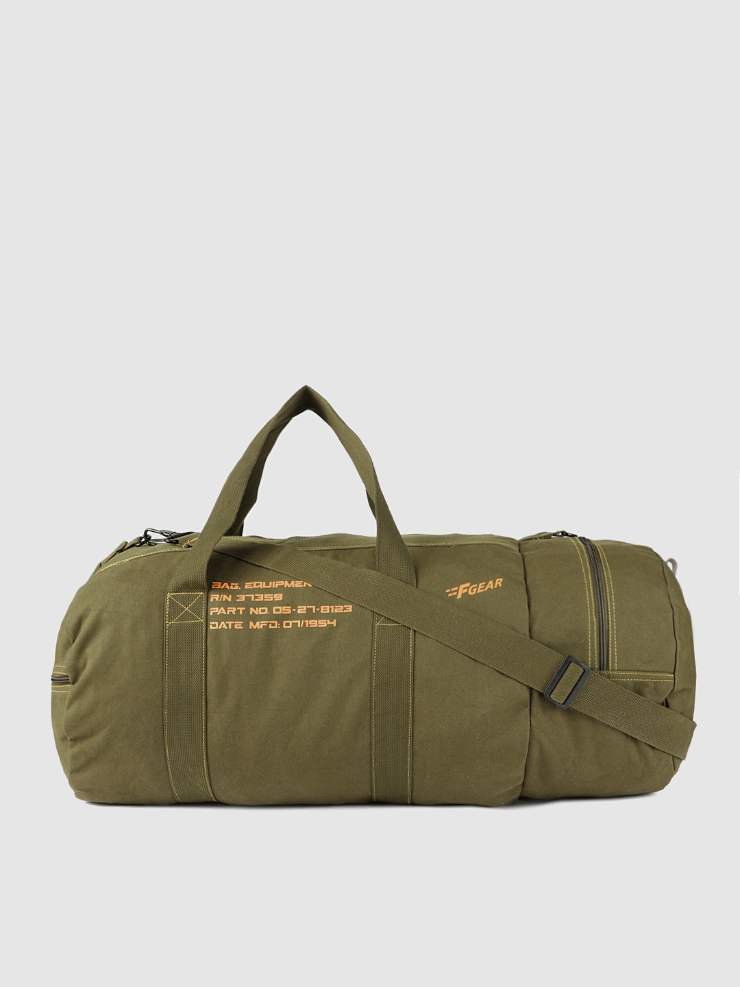 F Gear Unisex Olive Printed Soldier Canvas Travel Duffel Bag