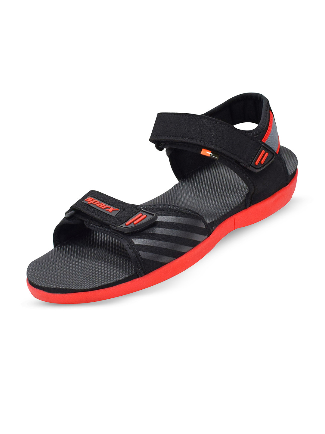 Sparx Men Black Solid Sports Sandals