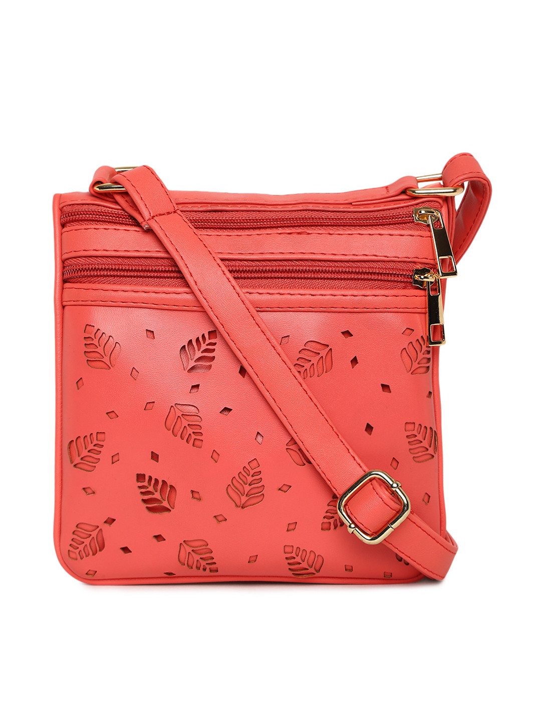 KLEIO Burgundy Solid Sling Bag