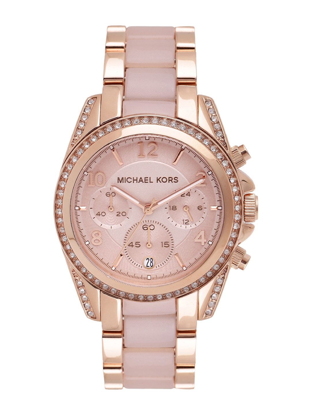 Michael kors pink dial watch top