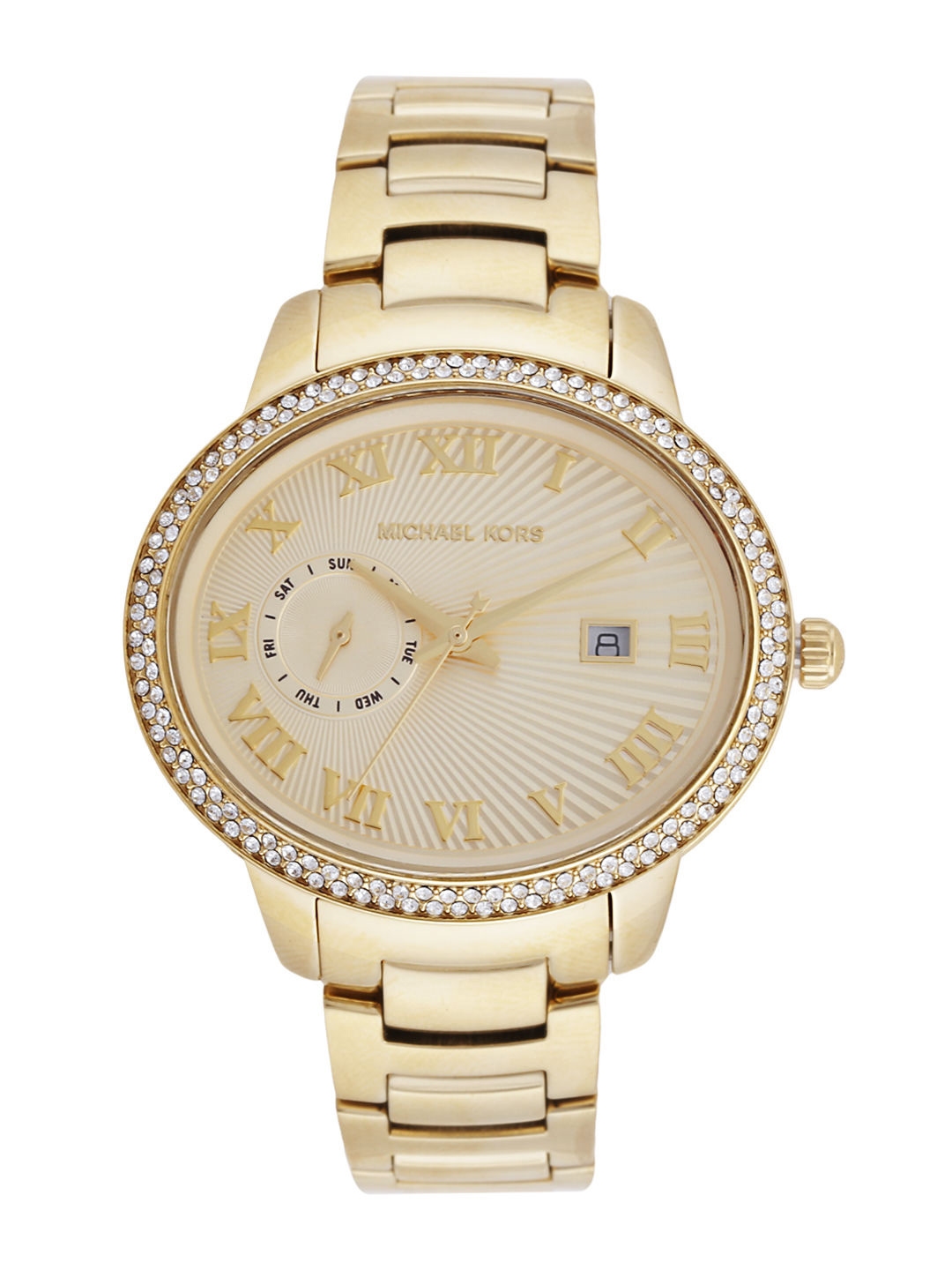 Buy Michael Kors Women Gold Toned Stone Studded Dial Watch MK6227 - Watches  for Women 1093637 | Myntra