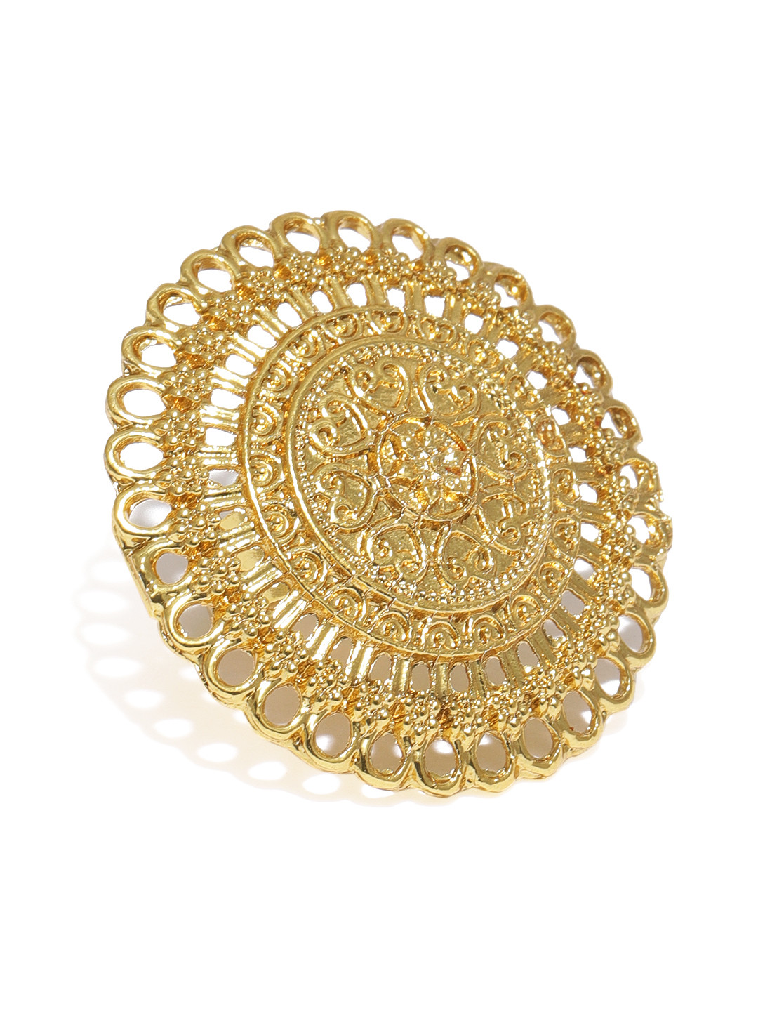 Zaveri Pearls Gold-Plated Adjustable Finger Ring