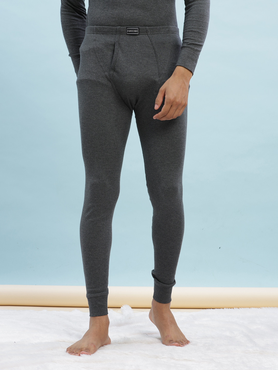 Force NXT Men Charcoal Grey Solid Assorted Thermal Bottoms