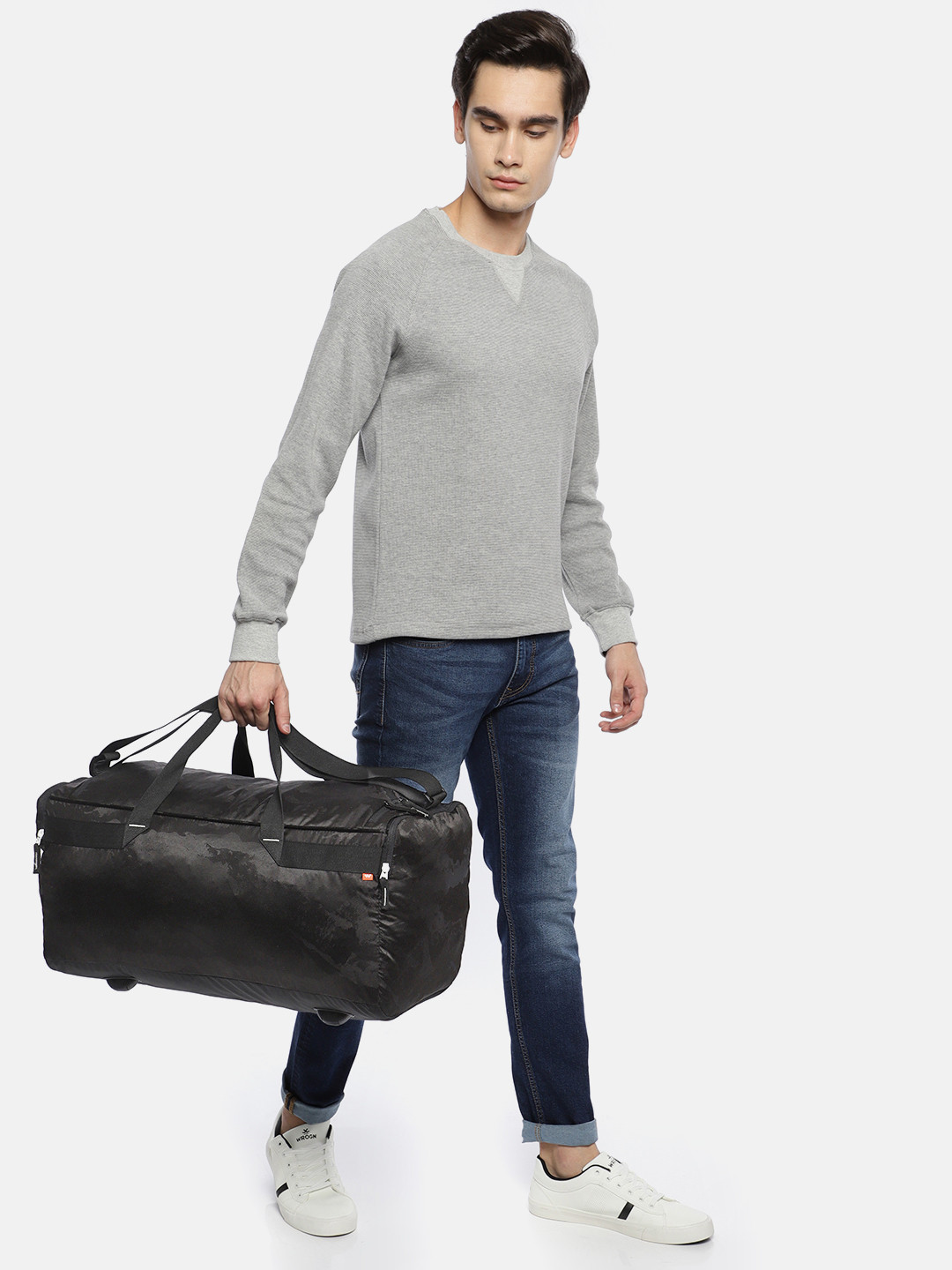 Wildcraft Unisex Black Printed Korsa M Duffel Bag