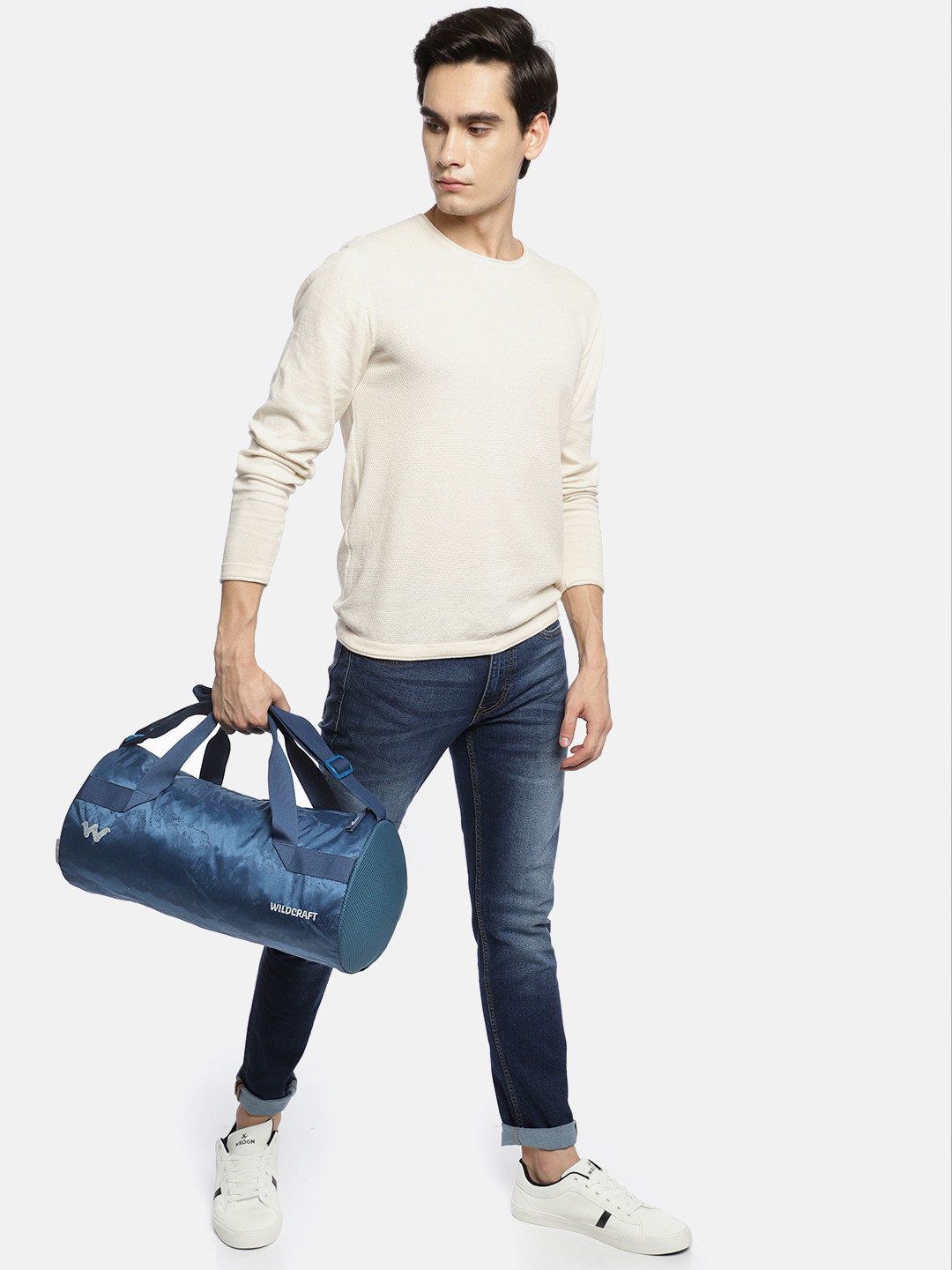 Wildcraft Unisex Blue Solid Gym Duffel Bag
