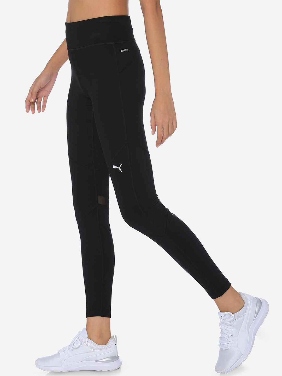 Puma Women Black Solid Ignite Long Tights