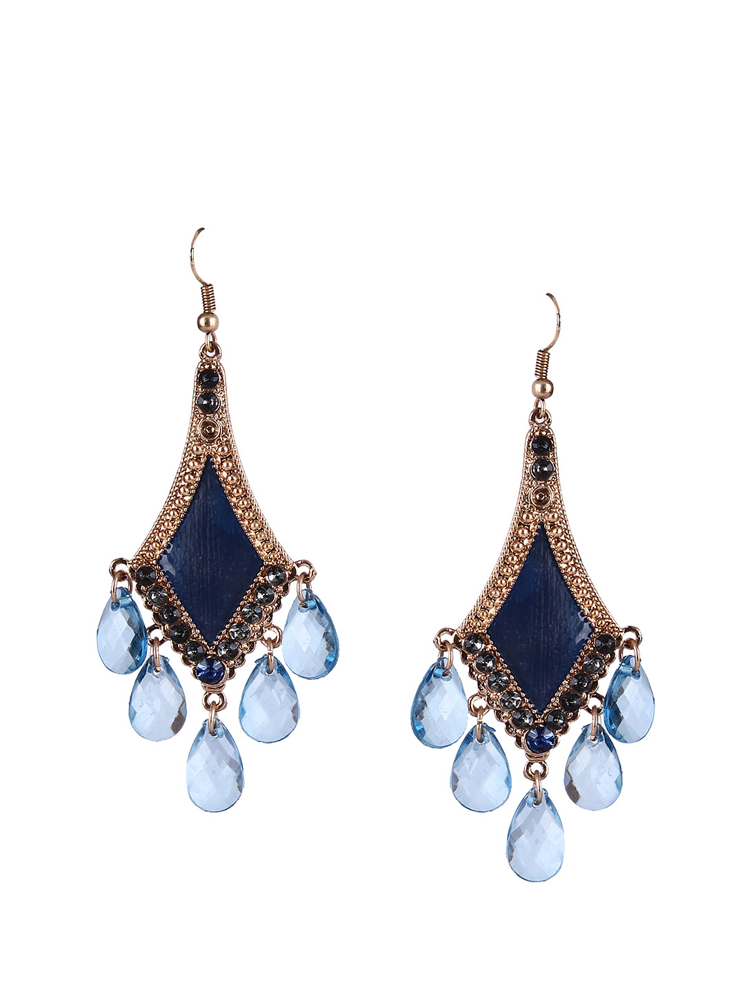 Shining Diva Fashion Blue Drop Earrings