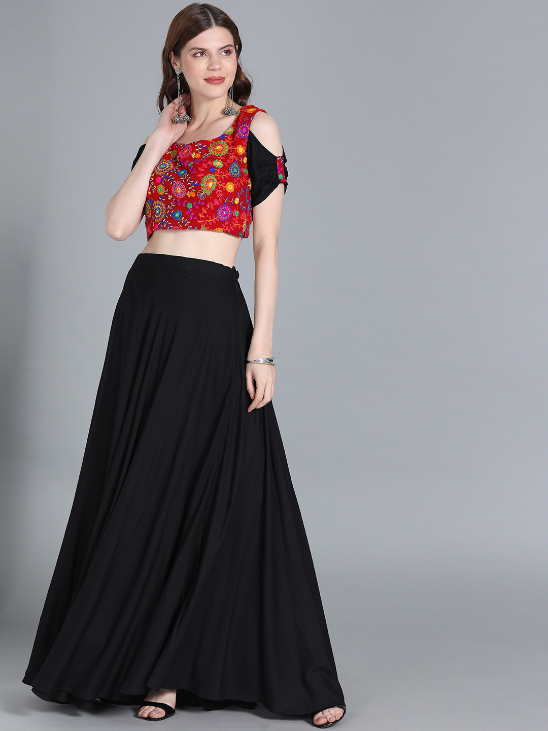 Ethnovog Black Made to Measure Lehenga with Blouse