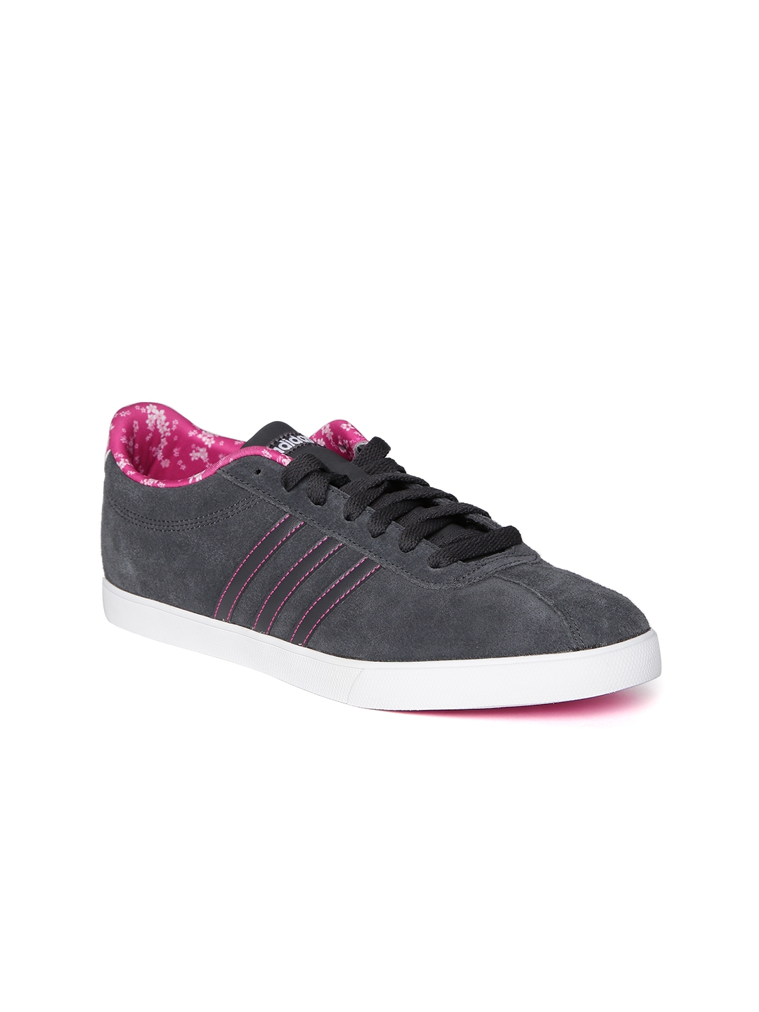 Buy ADIDAS NEO Women Grey Courtset Suede Sneakers Casual Shoes for Women 1100523 Myntra