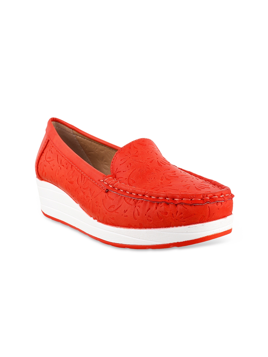 mochi red loafers