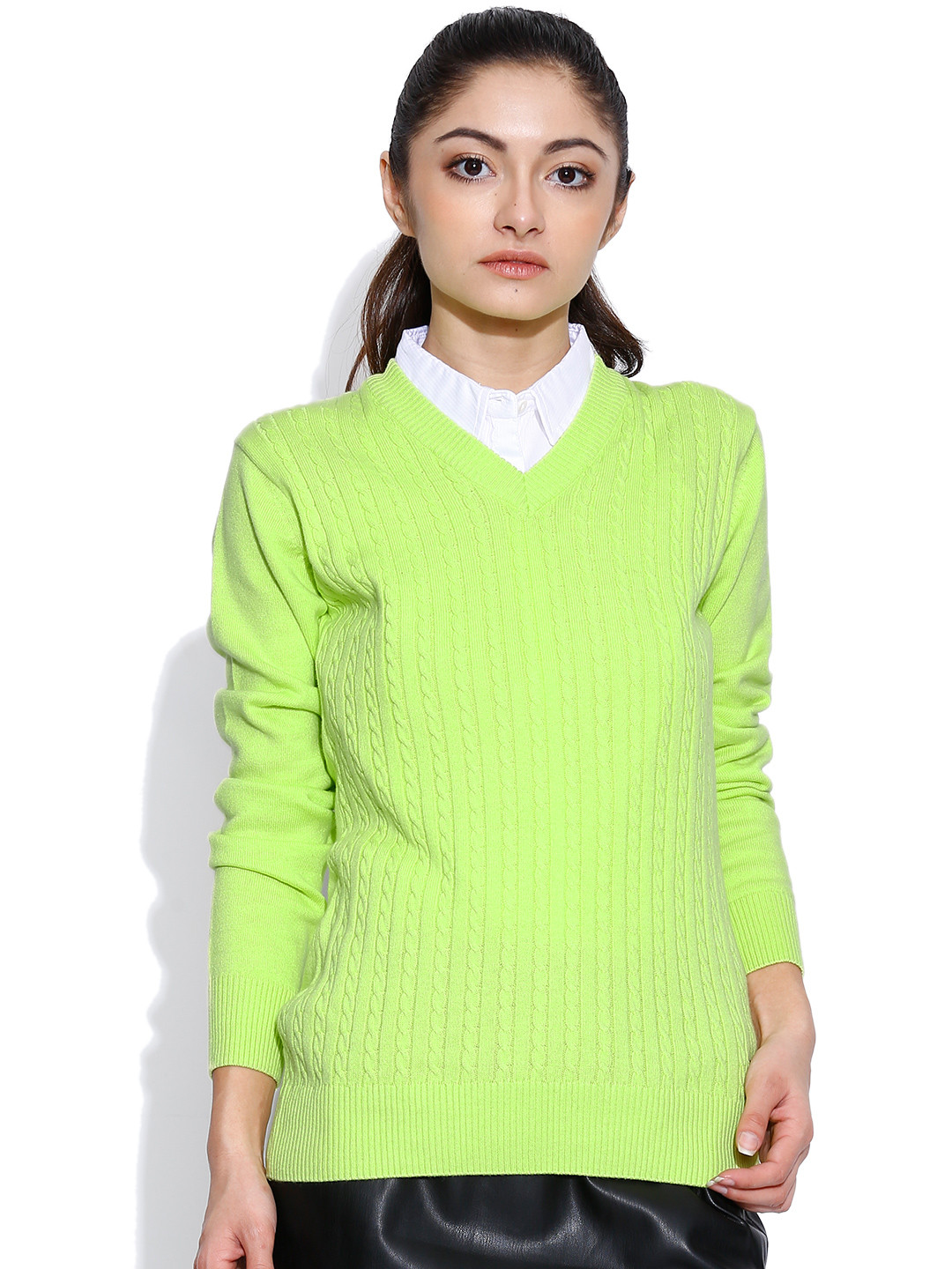 lime green womens sweater
