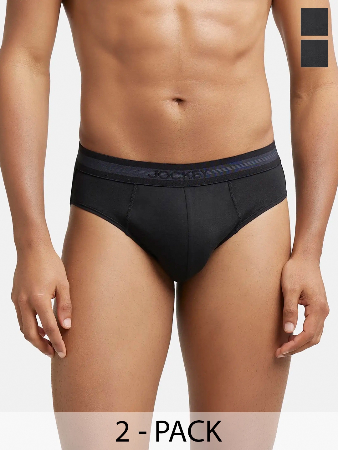 Buy Jockey MenPack Of 2 Super Combed Cotton Solid BriefS With Stay