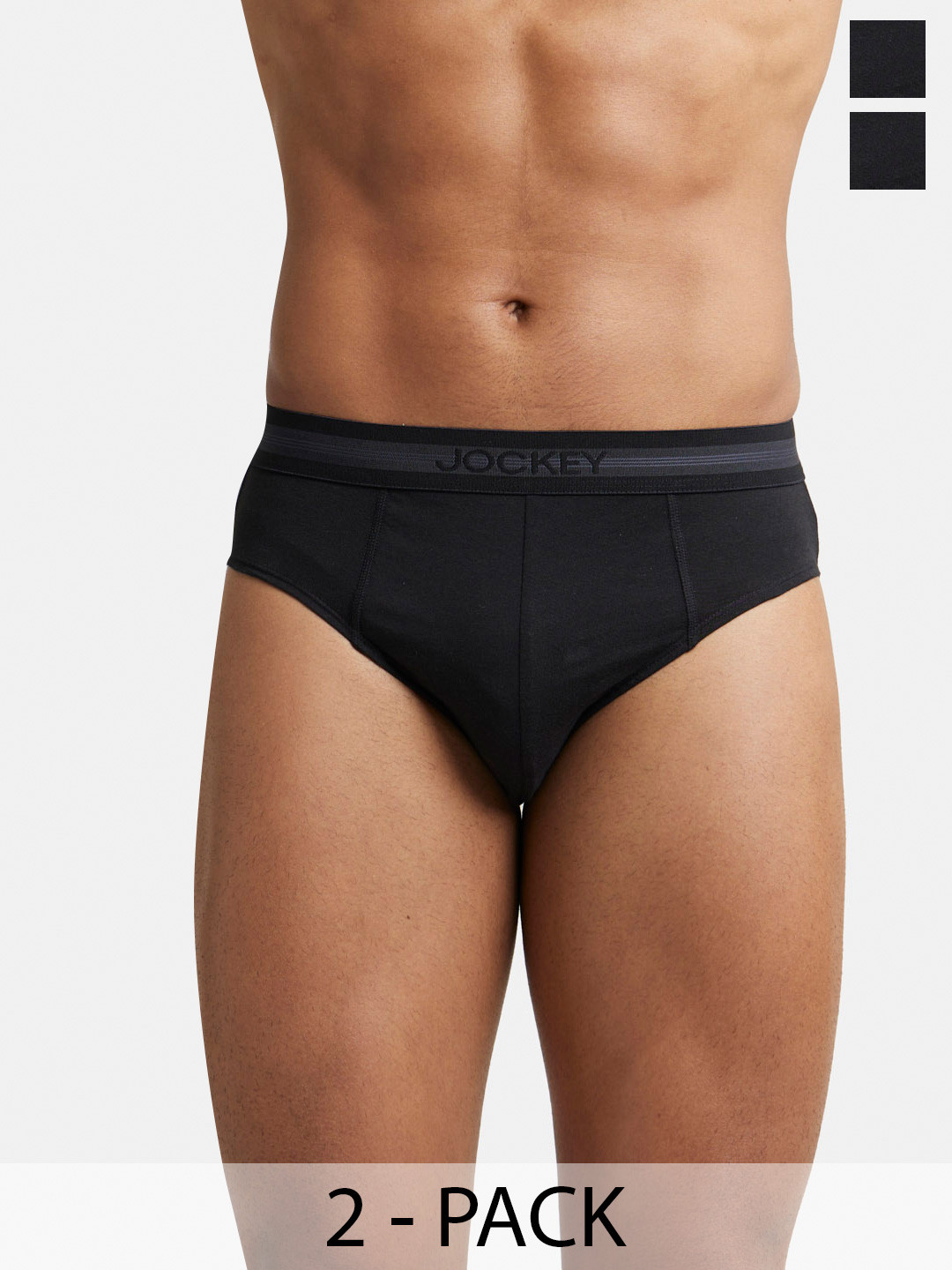 Jockey Pack Of 2 Super Combed Cotton Brief with Stay Fresh Treatment-1010