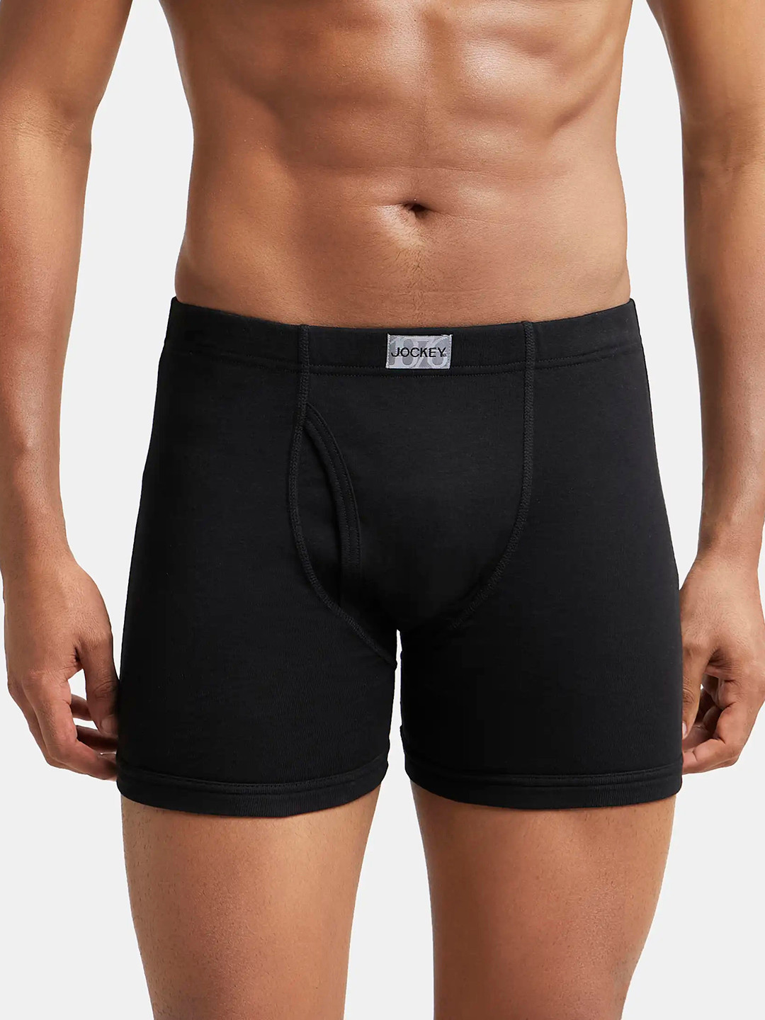 Jockey Combed Cotton Rib Boxer Brief with Ultrasoft and Durable Waistband-8008